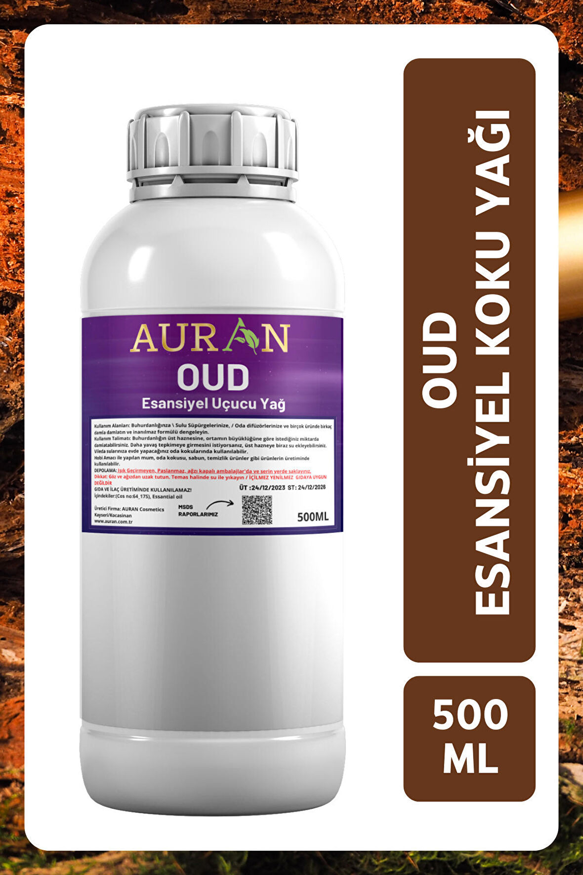 Oud Esansiyel Uçucu Yağ Esans Koku Yağı Hobi Esans Mum Sabun Oda Kokusu 500ml