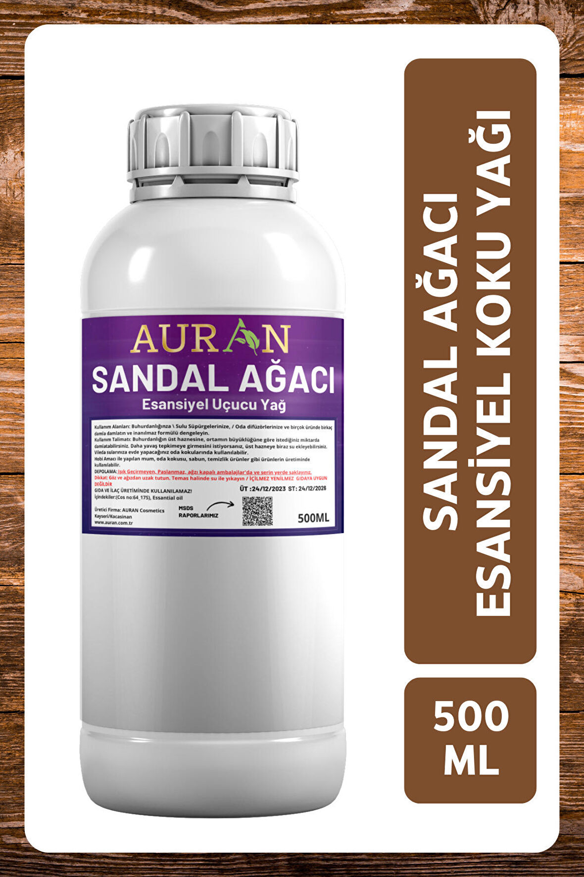 Sandal Ağacı Esansiyel Uçucu Yağ Esans Koku Yağı Hobi Esans Mum Sabun Oda Kokusu 500ml