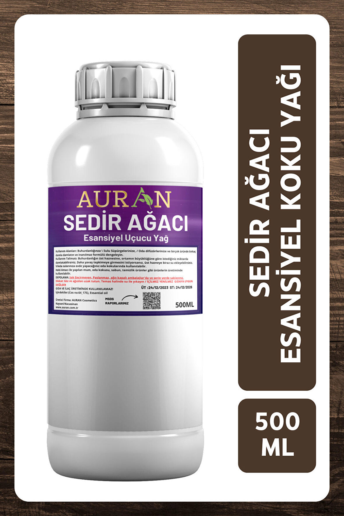 Sedir Ağacı Esansiyel Uçucu Yağ Esans Koku Yağı Hobi Esans Mum Sabun Oda Kokusu 500ml
