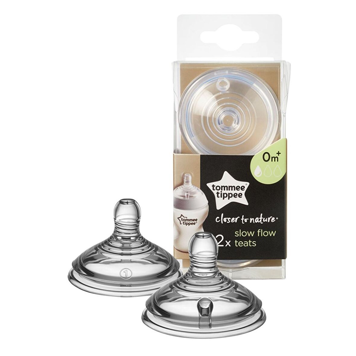 Tommee Tippee Closer to Nature Yavaş Akış 0 + Ay 2'li Biberon Emziği