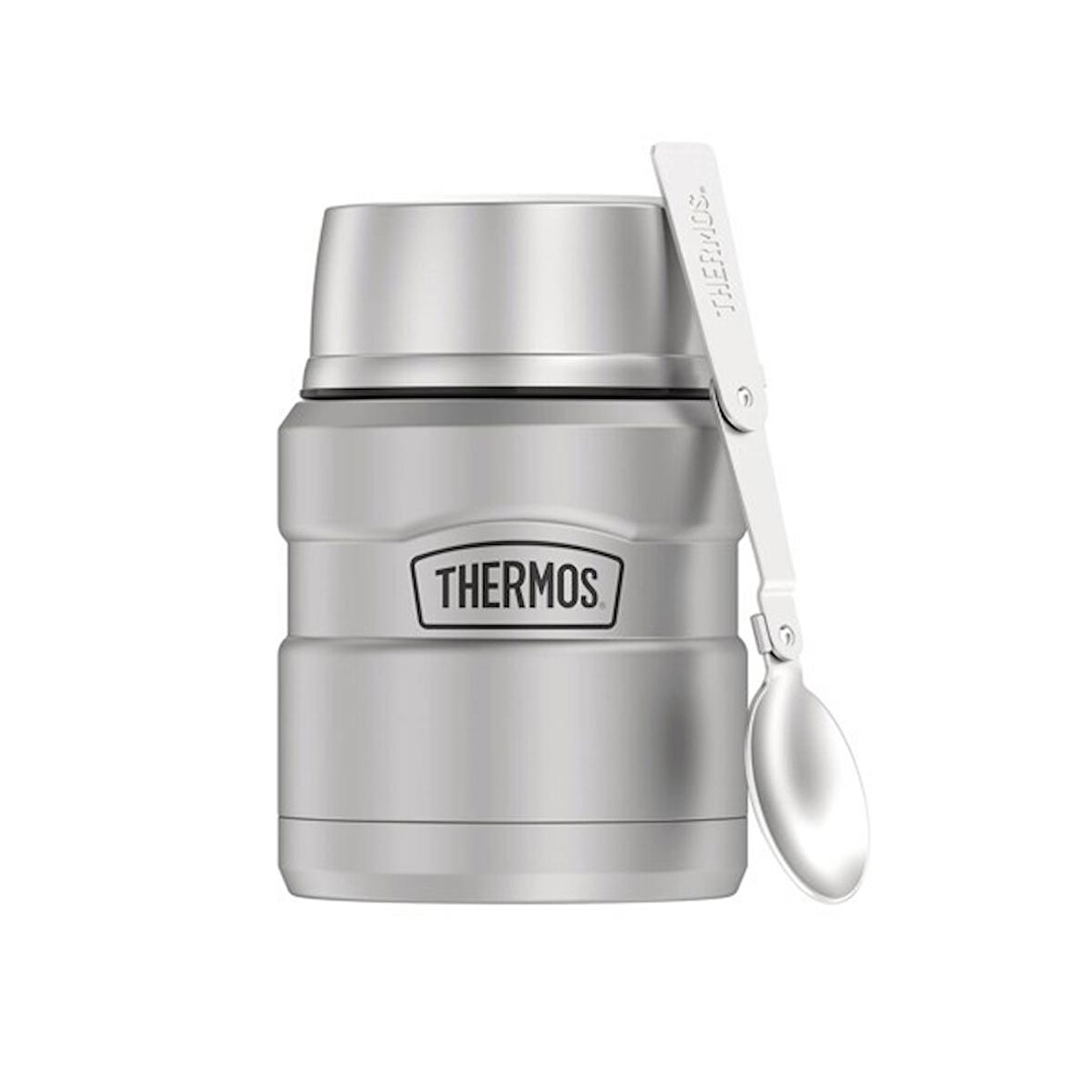 Thermos SK3000 Satinless King Kaşıklı Yemek Termosu 0,47 litre Matte Stainless Steel 