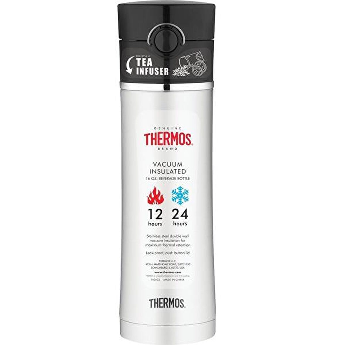 Thermos NS 403 Çay Demleme Aparatlı Mug Termos 470ml Siyah 126772