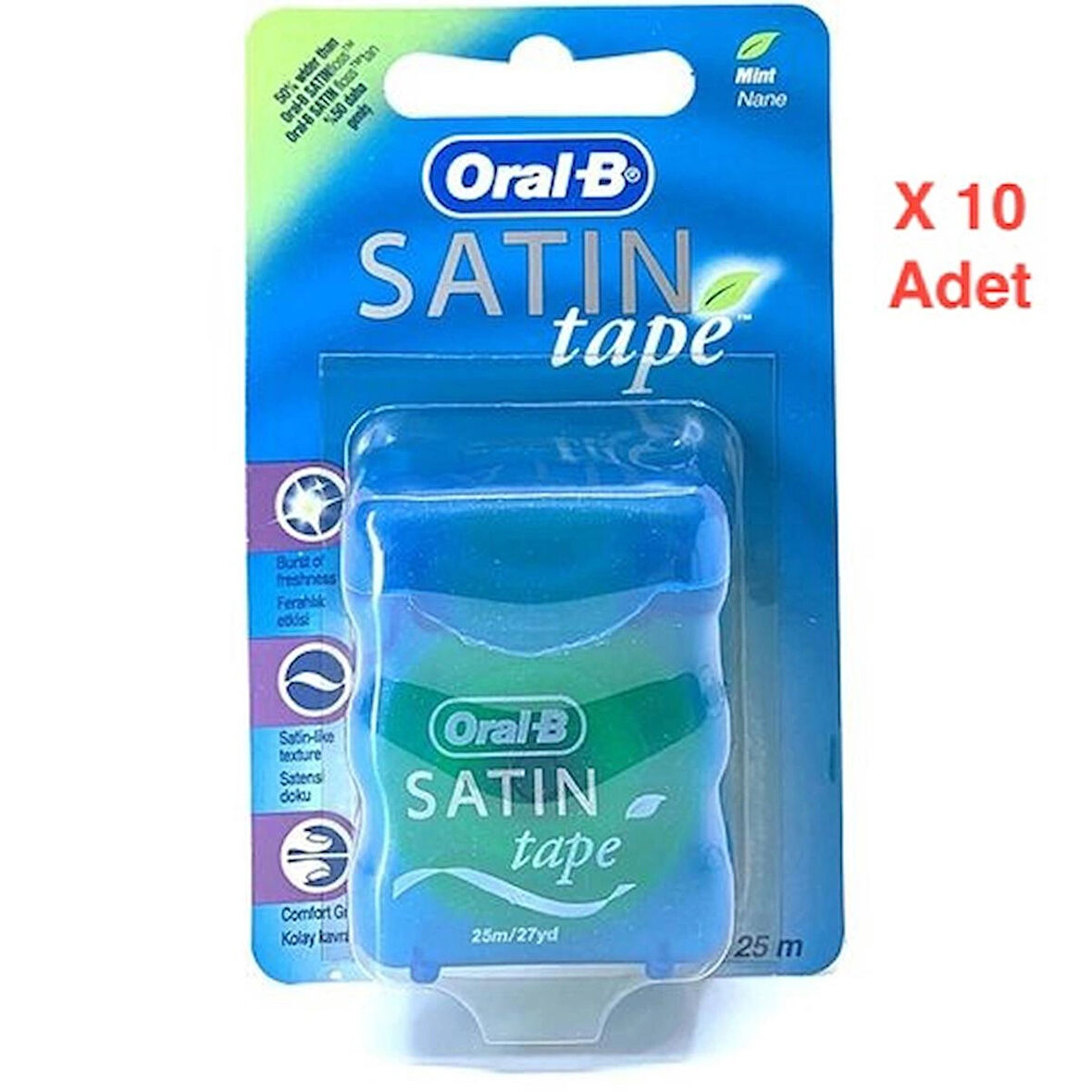 Oral-B Diş İpi Satin Tape 25 mt 10 Adet