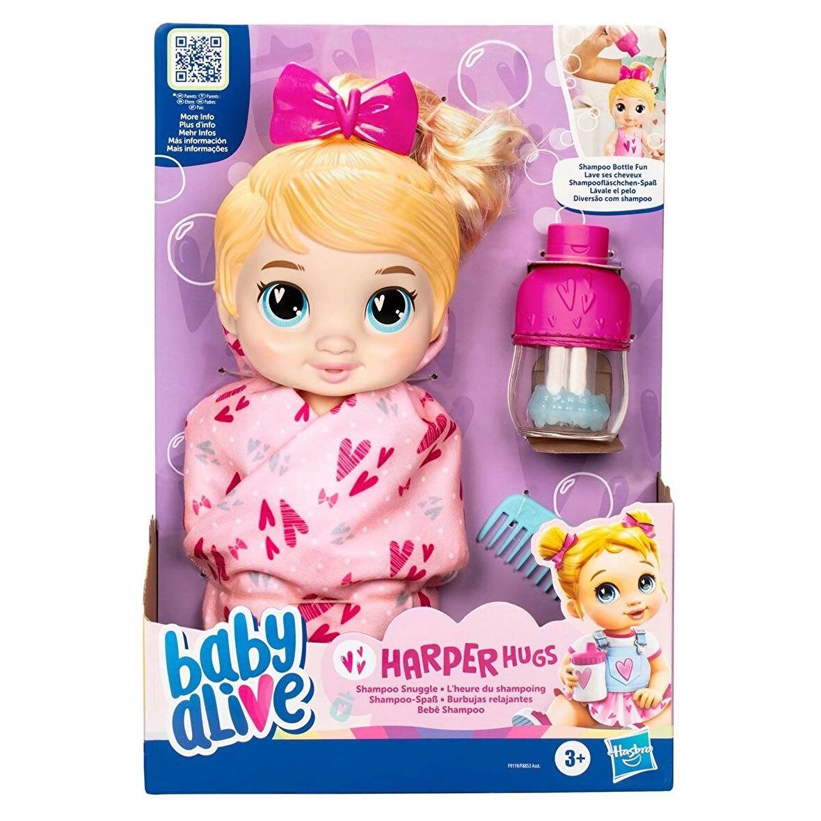 F9119 Baby Alive Şampuan Sevgisi Sarışın Bebek +3 yaş