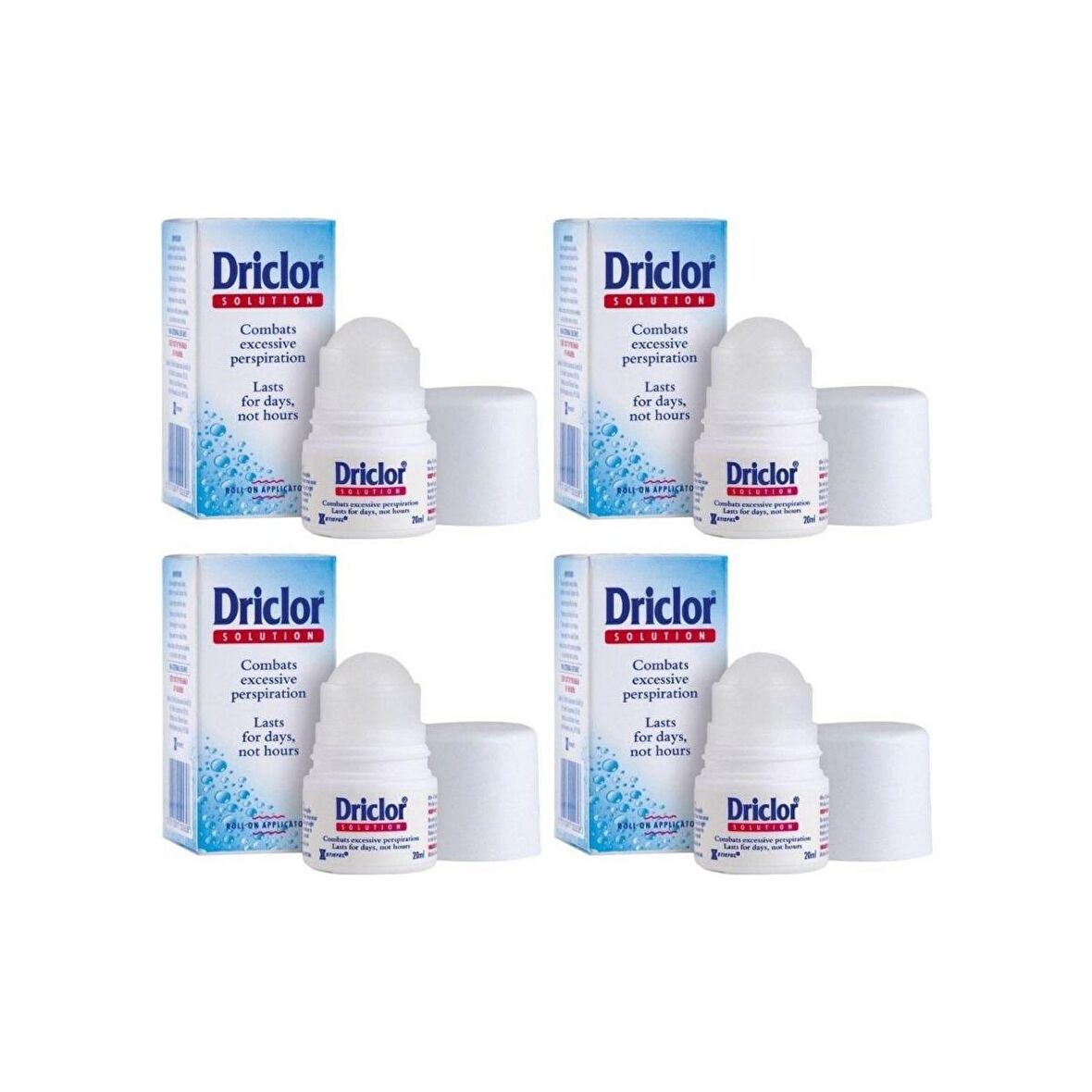 Driclor Antiperspirant Ter Önleyici Roll-On Deodorant 20 ml x 4