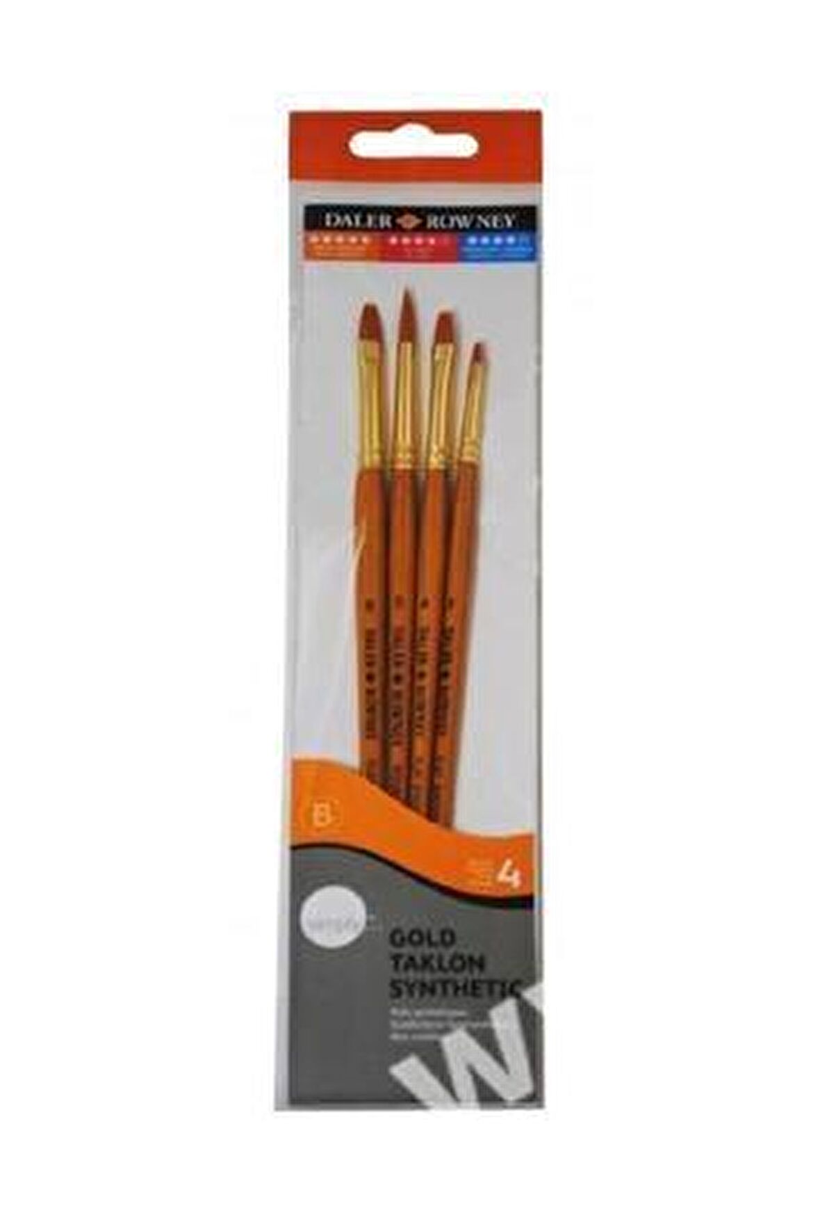 Daler Rowney Simply Gold Taklon Synthetic 4lü Fırça Seti Kod:400