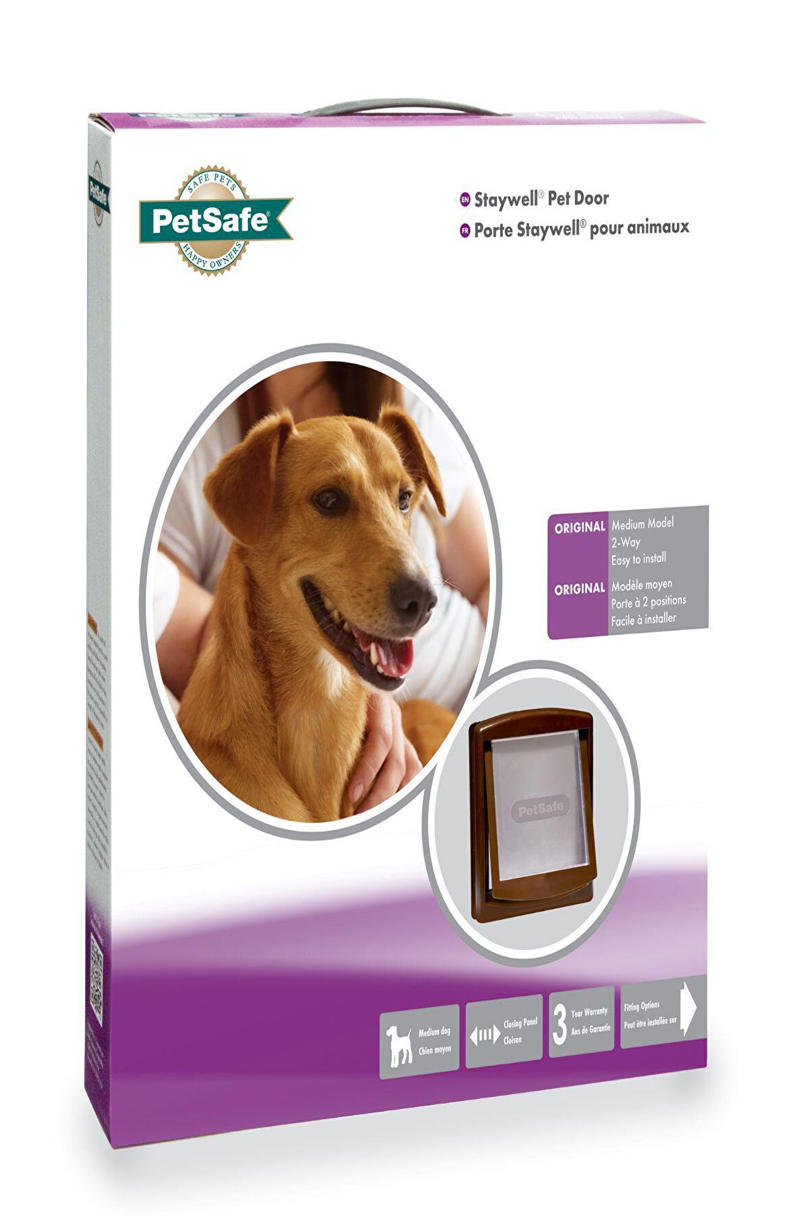 PETSAFE 755 EF STAYWELL ORJİNAL 2 YÖNLÜ KİLİTLİ KAPI ORTA BOY KAHVERENGİ