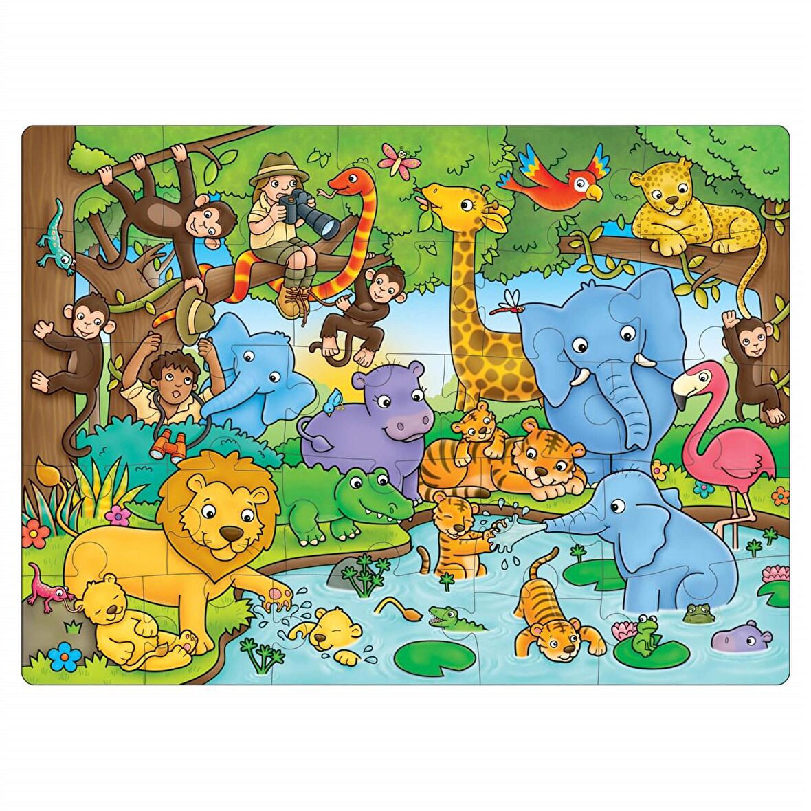 Orchard Who's in The Jungle 3 - 6 Yaş Büyük Boy Puzzle 25 Parça