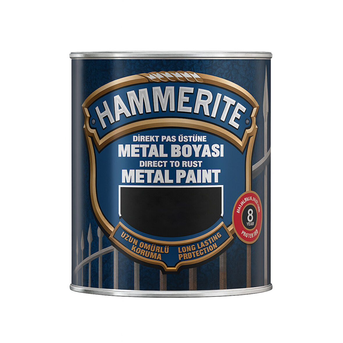 Hammerite Astarsız Boyasız Paslı Yüzey Metal Boyası Döküm Taş Siyah 0,75 L