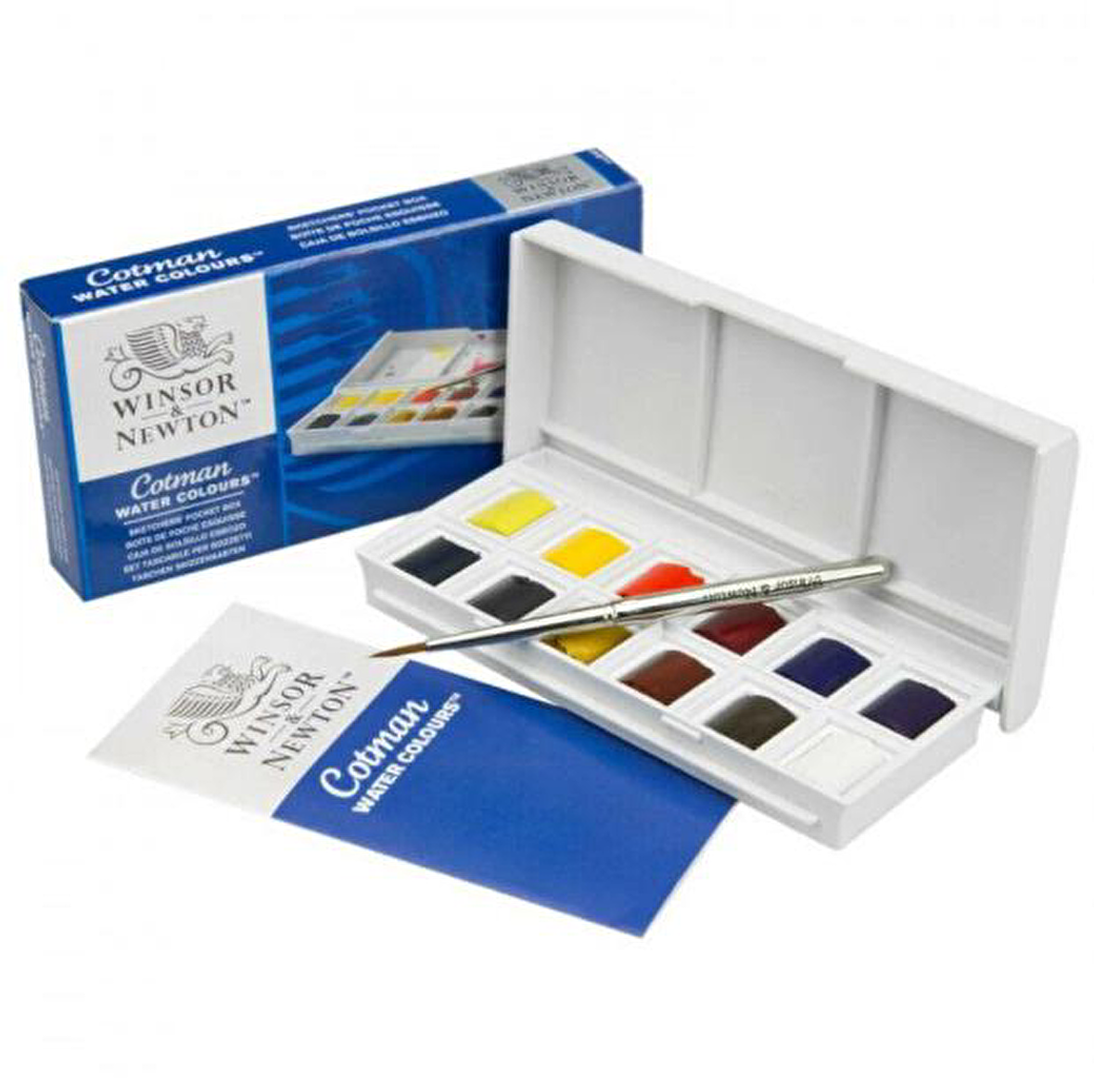 Winsor & Newton Cotman Sulu Boya Cep Tipi 12'Li Yarım Tablet