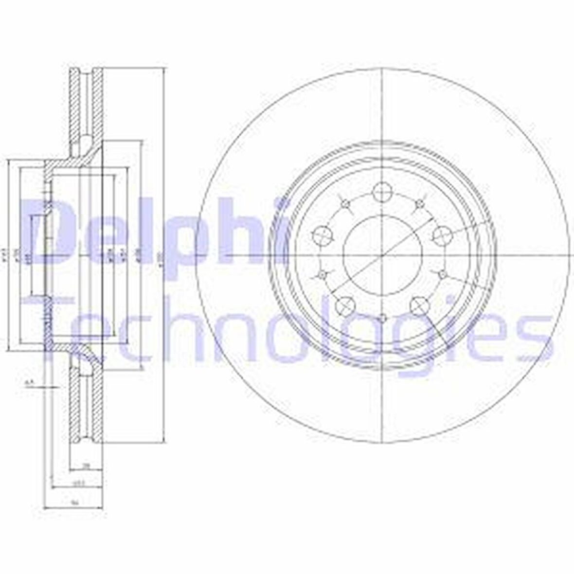 ON FREN DISK AYNASI HAVALI  S60 00-10  S80 00- 10  V70 01- 10  XC70 02- 10 S80 I 184 00-06 - DELPHI BG4071