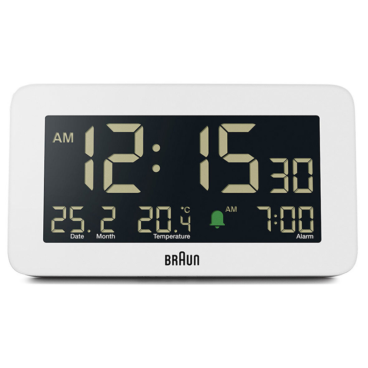 Braun BC10W Beyaz Dijital Alarmlı Masa Saati
