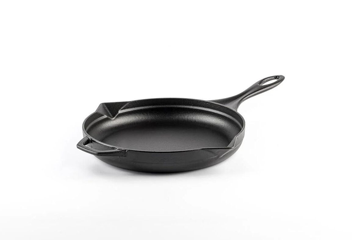 HOSSE DEMİR DÖKÜM YUVARLAK SAPLI TAVA 28CM-SİYAH