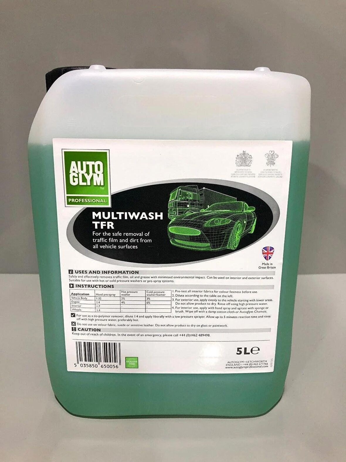 Autoglym MULTIWASH TFR - 5 LT Çok Amaçlı Hassas Temizleyici