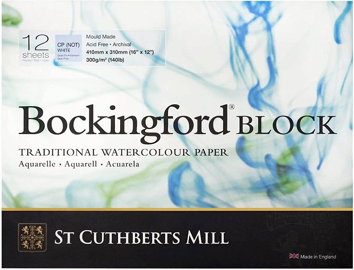 Bockingford Cold Pressed 41x31cm 300gr 12 Yaprak Profesyonel Suluboya Blok