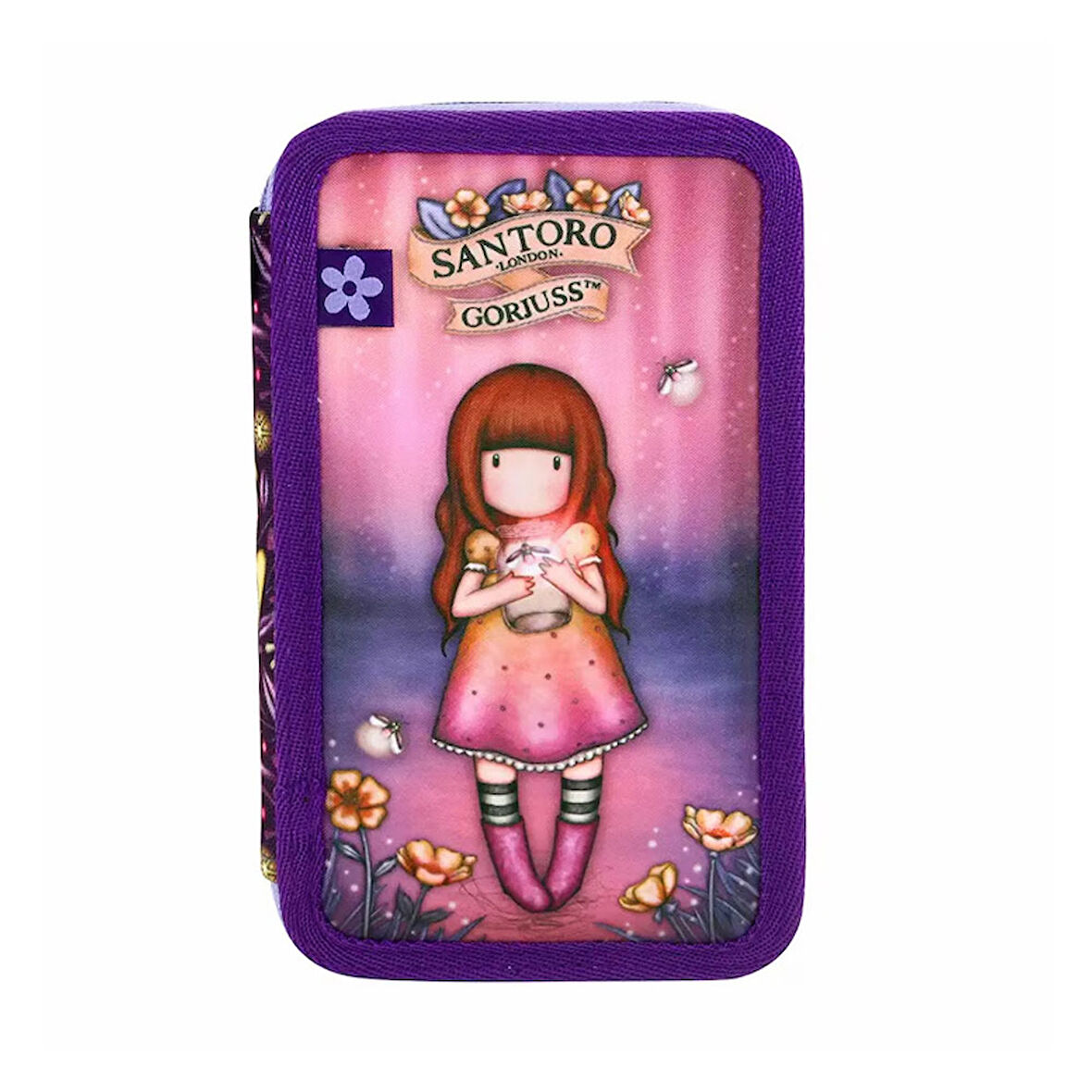 Santoro Gorjuss Firefly Dawn 3 Katlı İçi Dolu Kalem Çantası 607GJ34