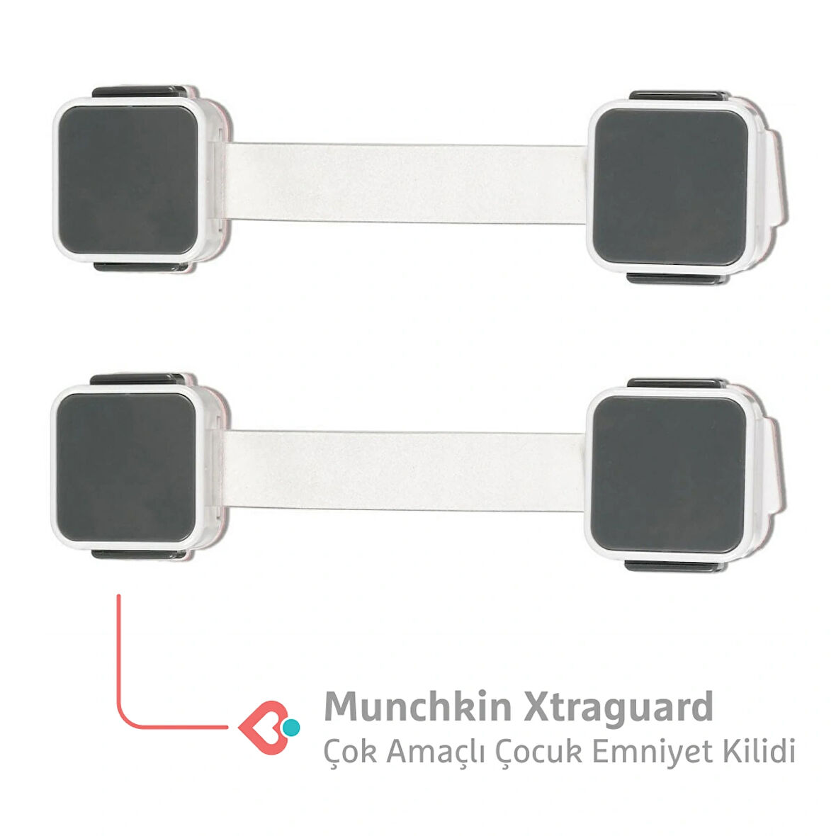 Munchkin Xtraguard Çok Amaçlı Çocuk Emniyet Kilidi - Çift Etkili, 1 Adet