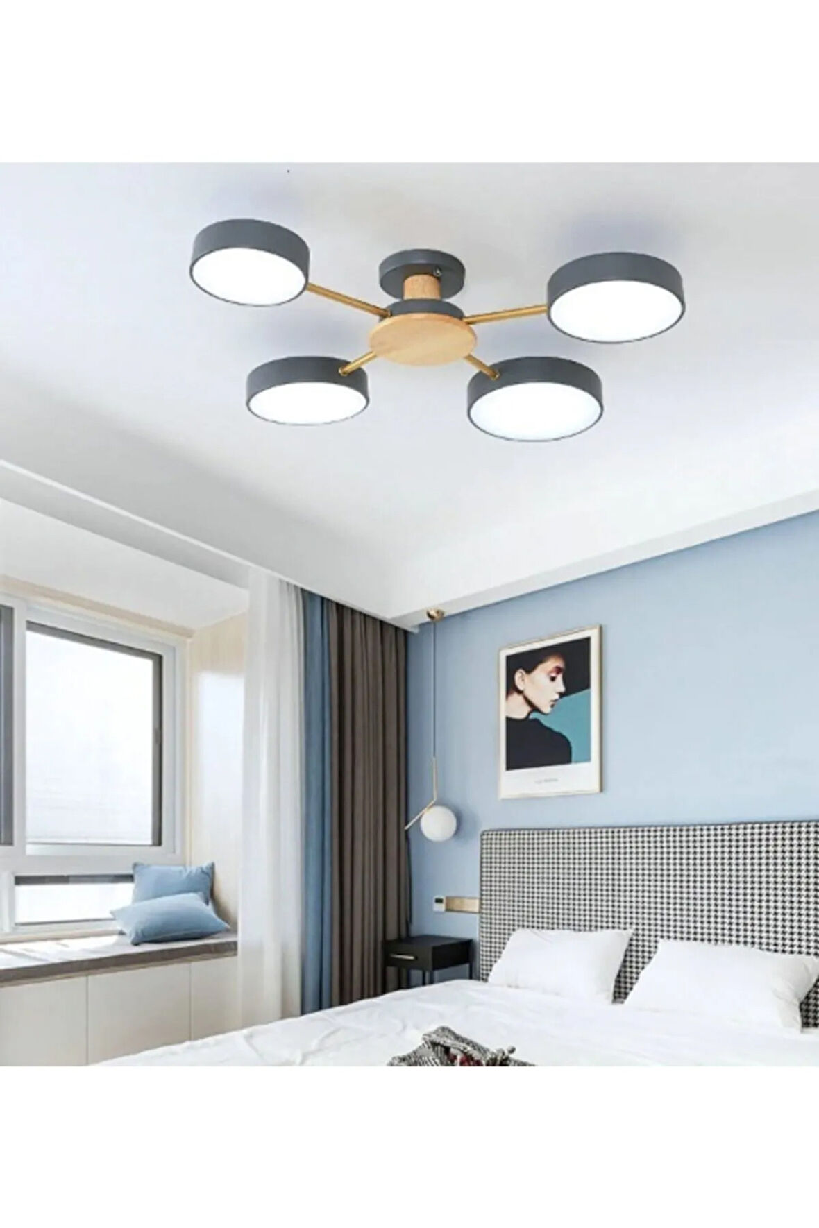 Conza Led Avize Gri 4'lü