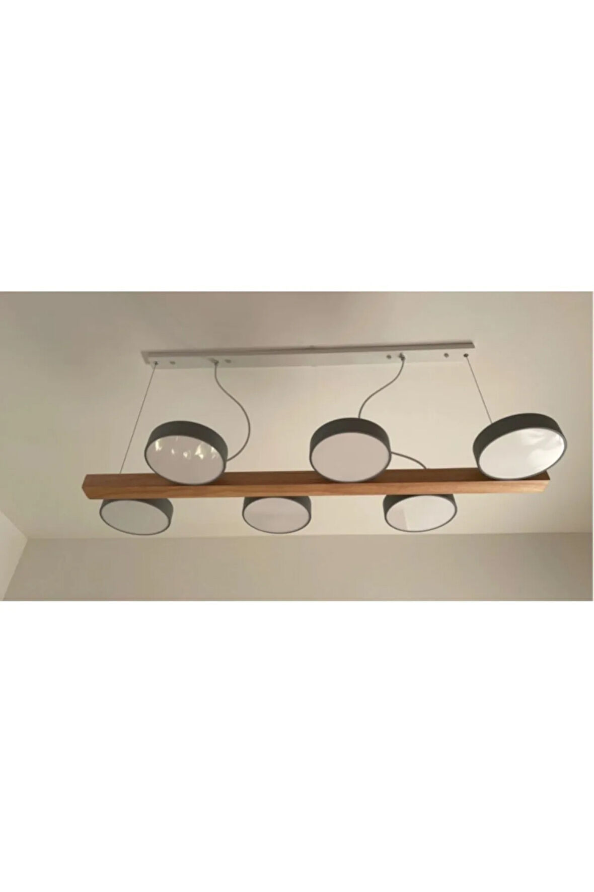 Ultra Moder Ahşap Yemek Avize 6’lı