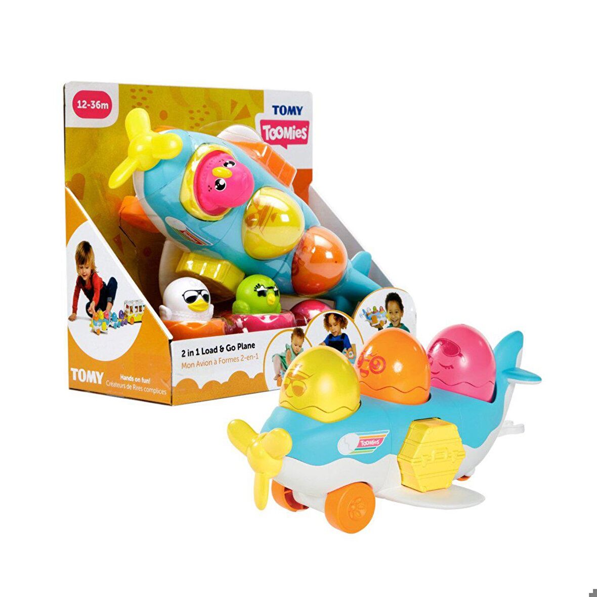 FABBATOYS Tomy 2si1 arada Uçak ve Saklambaçlı Yumurtalar