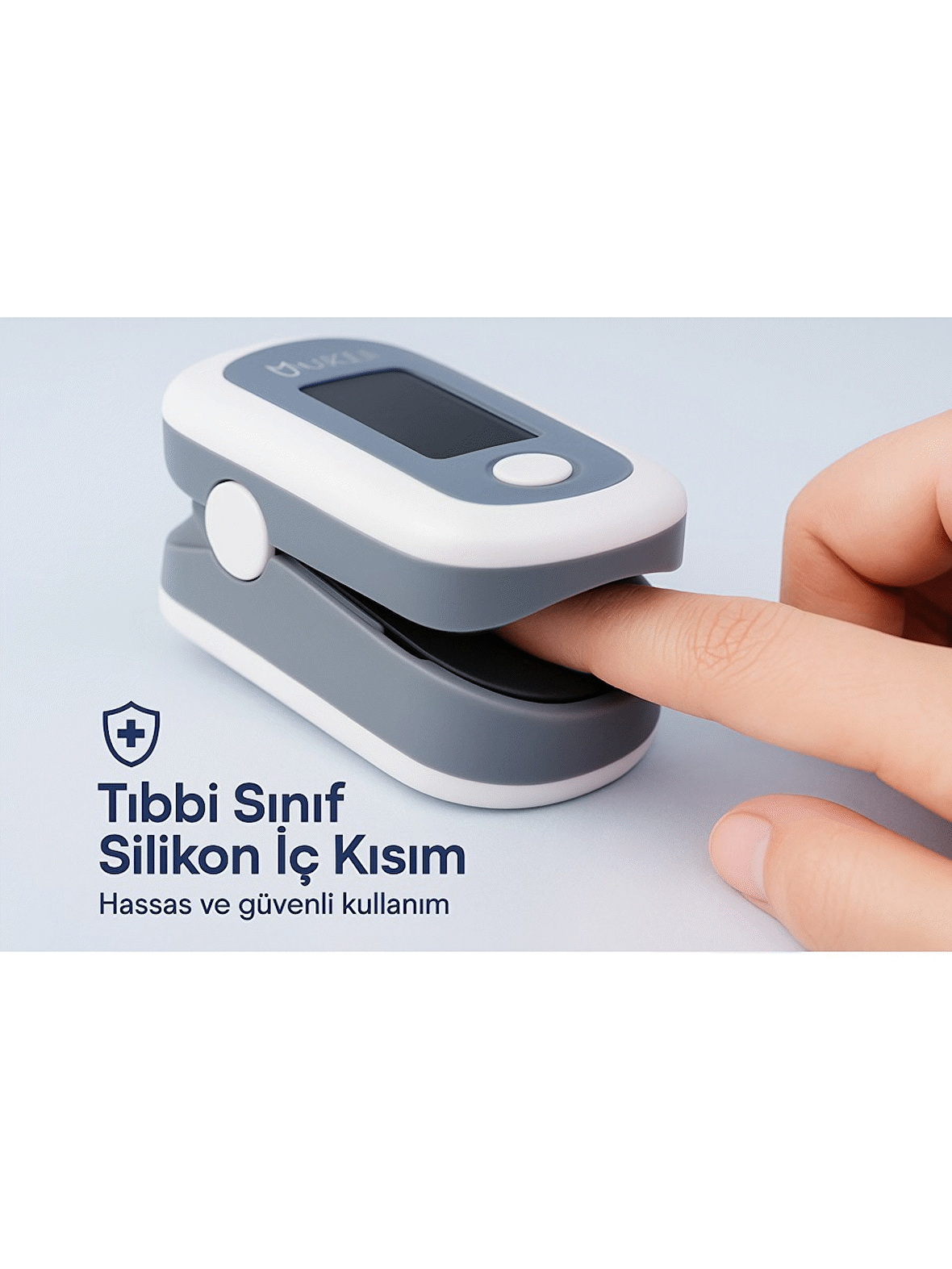 Parmak Tipi Oksimetre Kan Oksijen Nabız Ölçer, Taşıma Kordonlu, UTS Kayıtlı