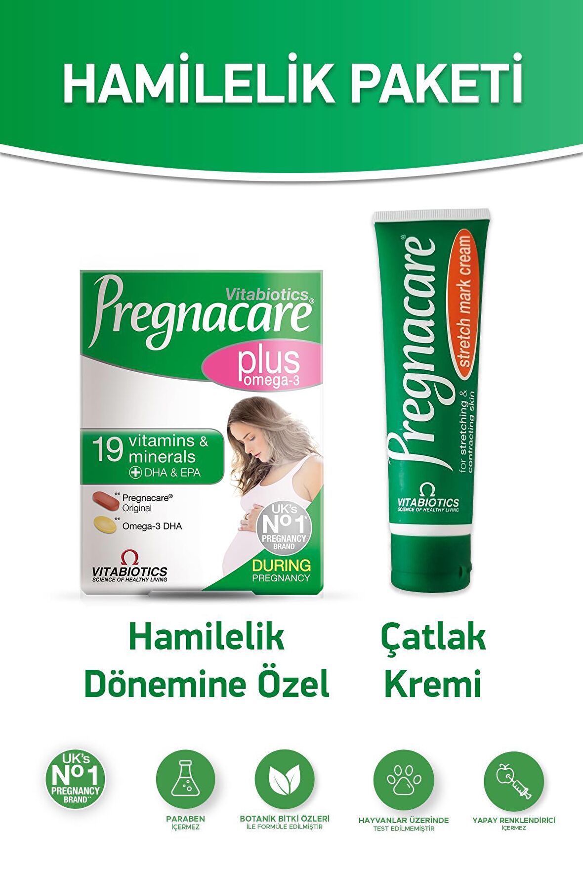 Pregnacare Plus + Çatlak Kremi