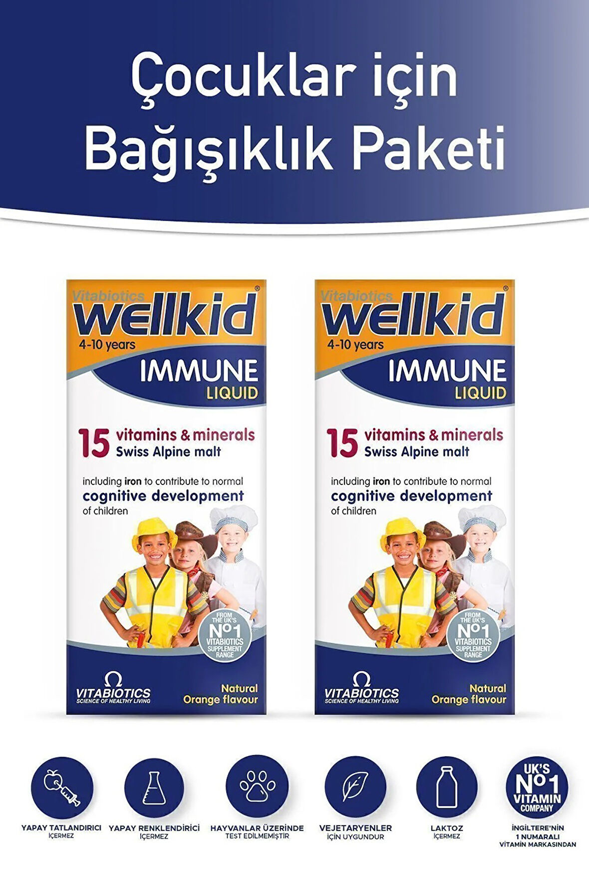 Wellkid Immune Liquid 150 ml x 2 Adet