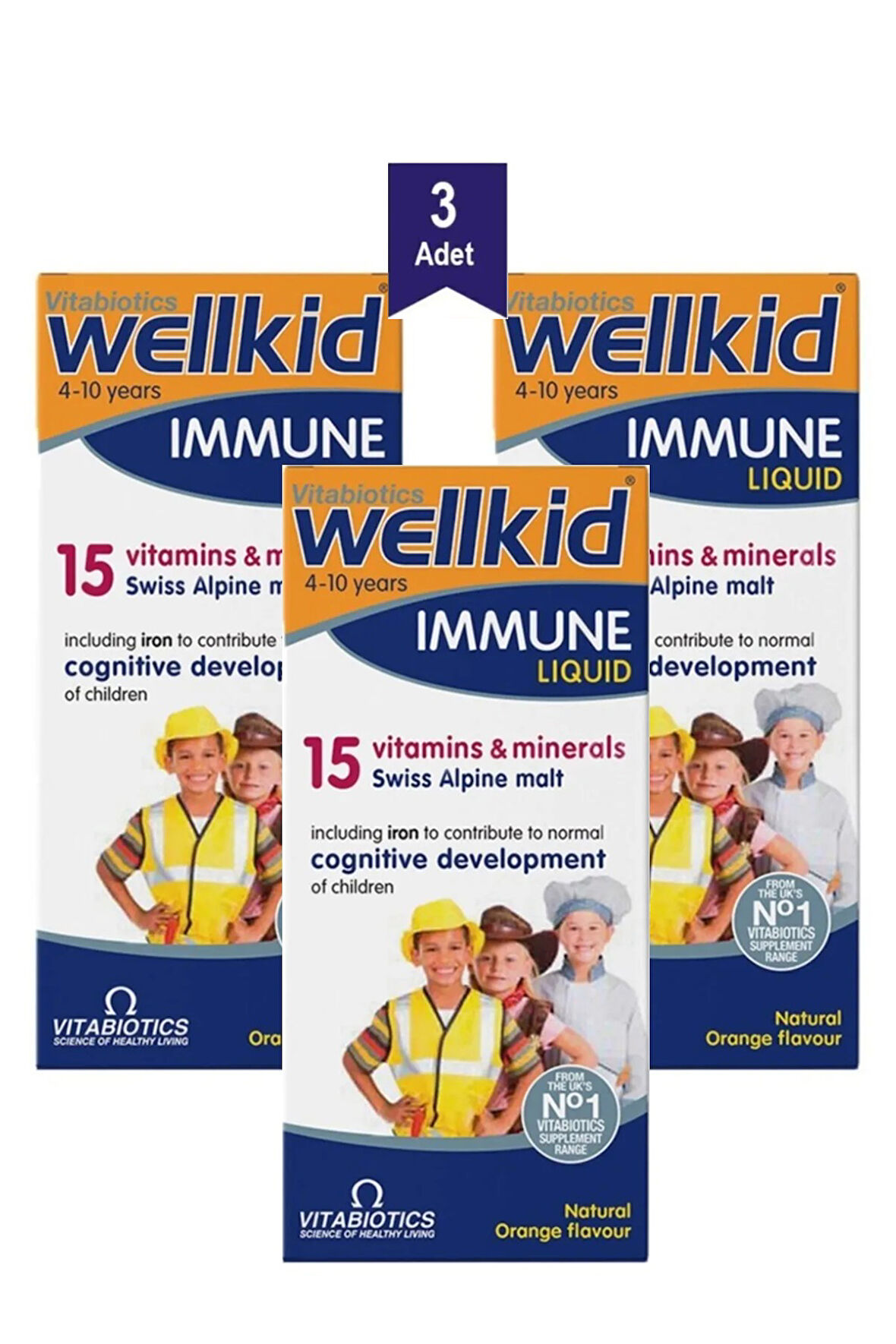 Wellkid Immune Liquid 150 ml x 3 Adet