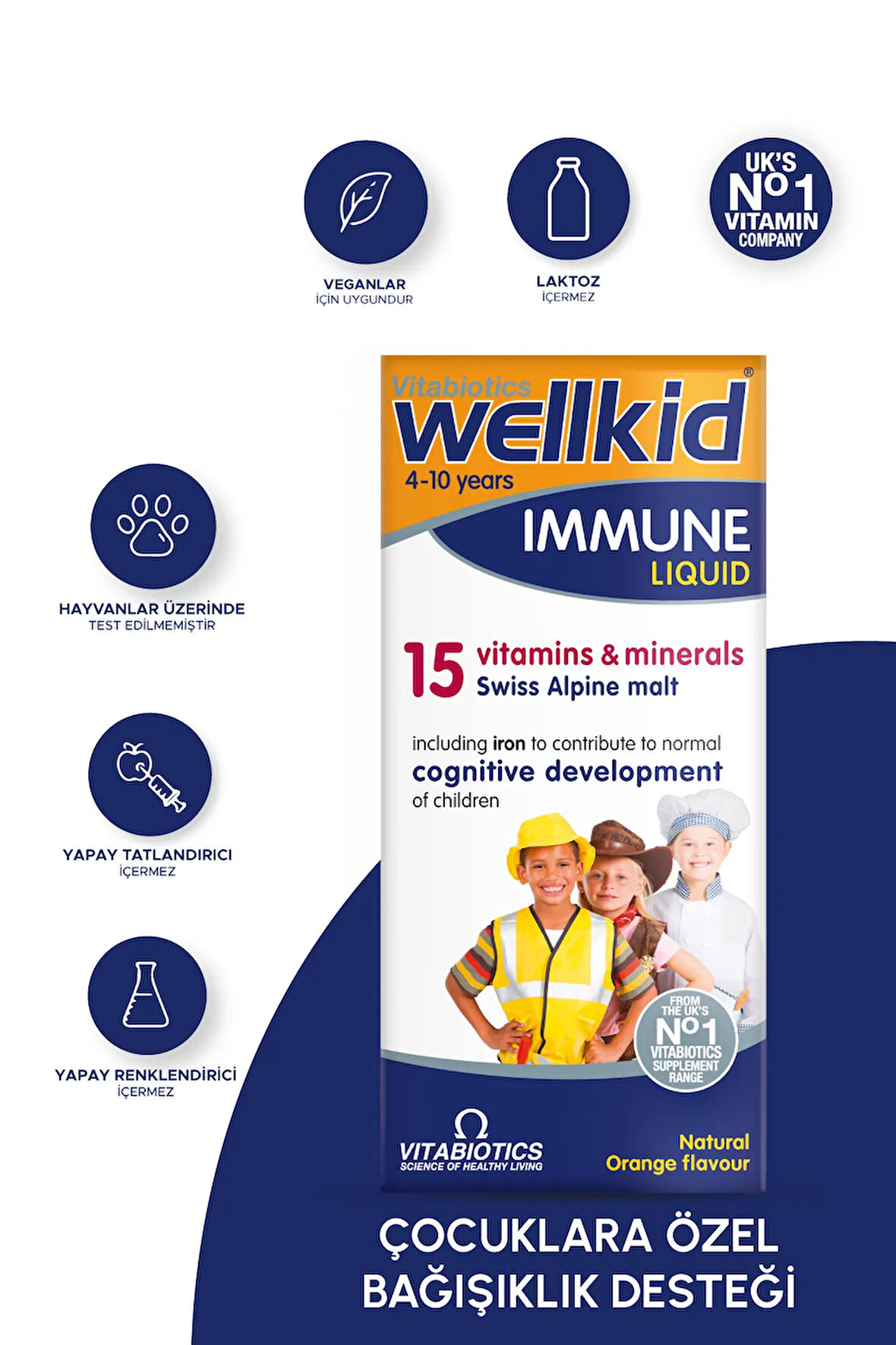Immune Liquid Arpa Matı Ekstresi İçeren Çocuklara Özel Bağışıklık Destekleyici Vitamin 150 ml