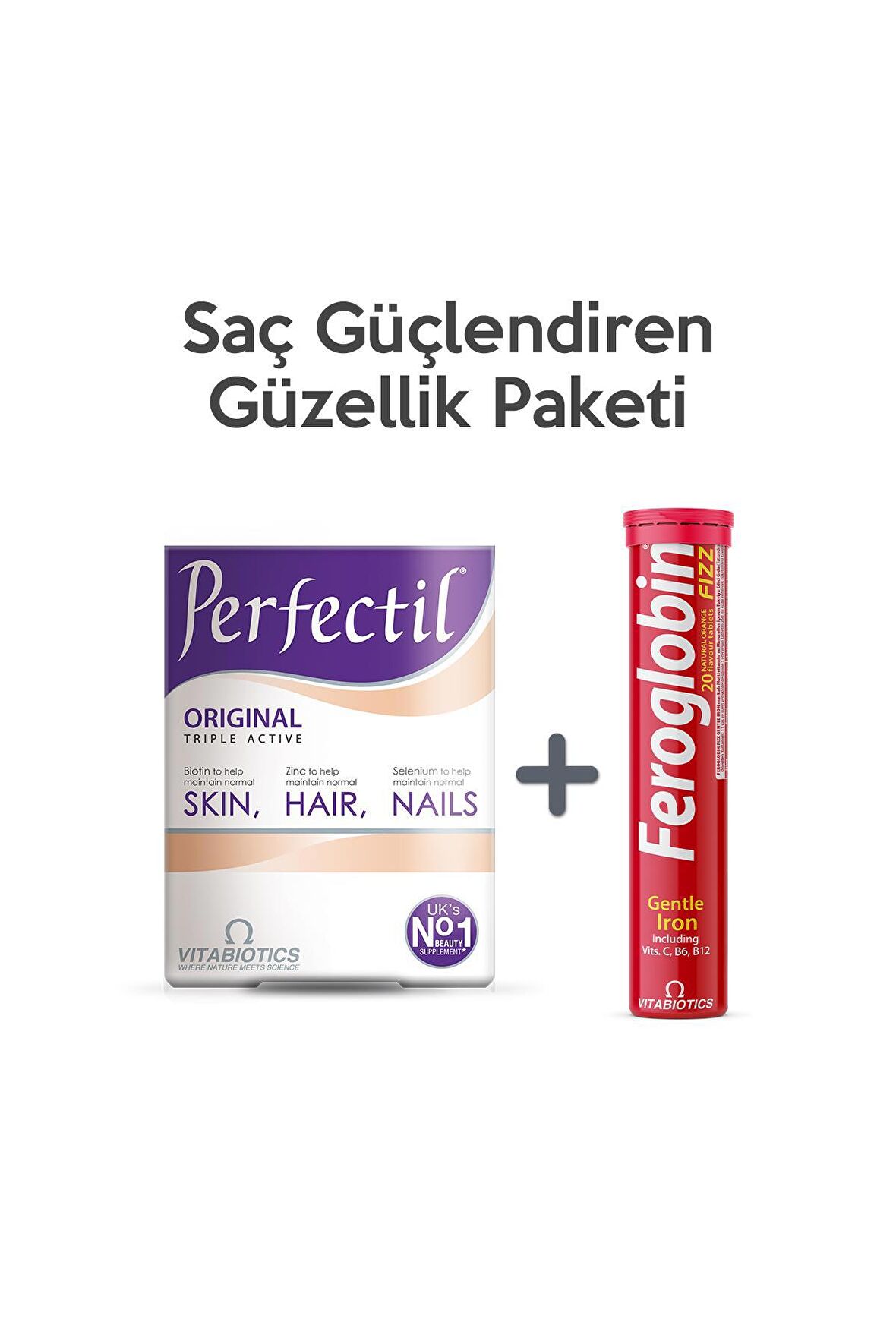 Perfectil + Feroglobin Fizz - Saç Güçlendiren Güzellik Paketi