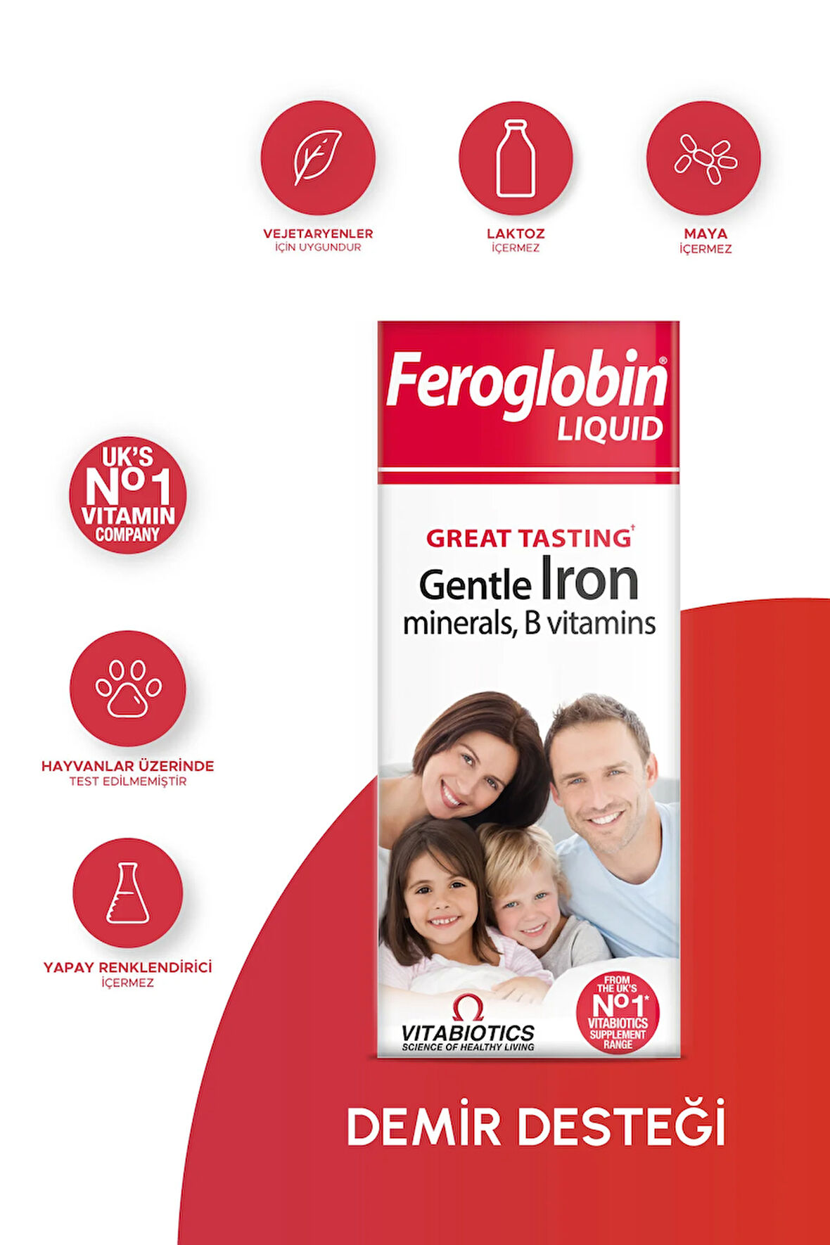 Feroglobin Demir (Gentle Iron), Arpa Maltı Ekstresi İçeren Sıvı Takviye Edici Gıda 200 ml