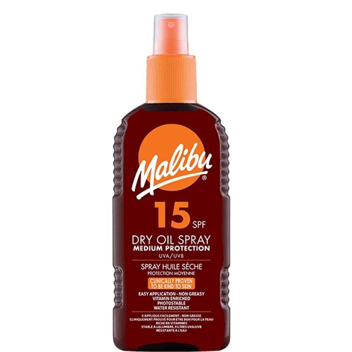 Malibu Güneş Koruyucu Dry Oil Bronzlaştırıcı Sprey SPF15 200ml