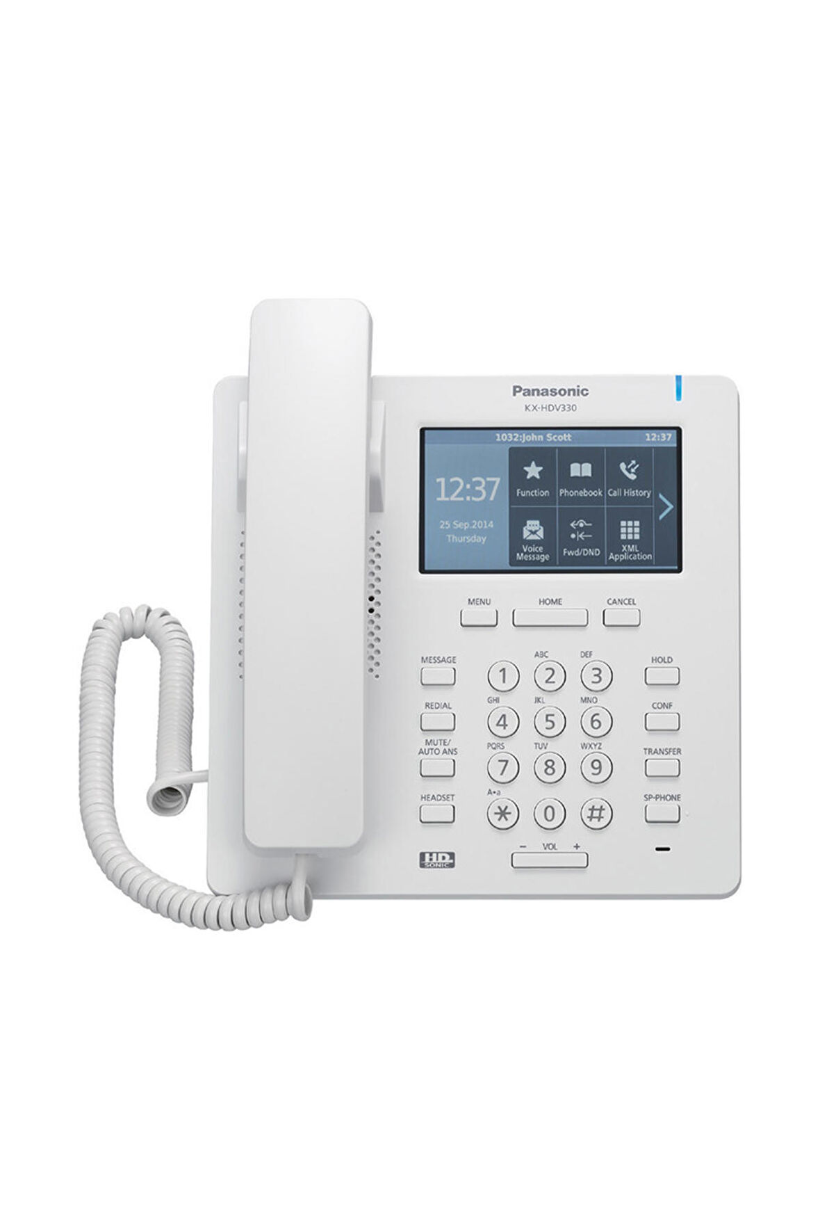 Panasonic KX-HDV330 Beyaz IP SIP Masaüstü Telefon (IP Santrallerde Çalışır)