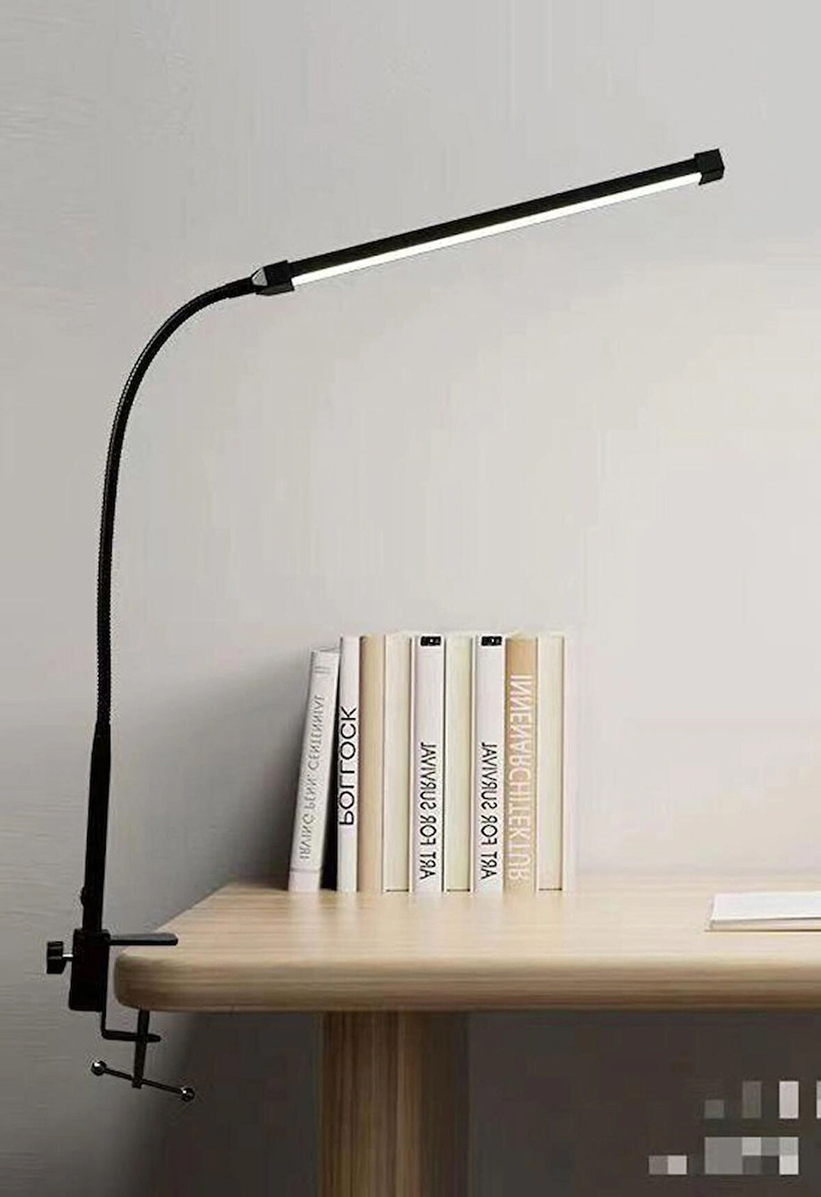 LED Masa Lambası Ev Ofis için Kısılabilir Klipsli Işık 3 Mod Parlaklık Uzun Esnek  3000k-6000K