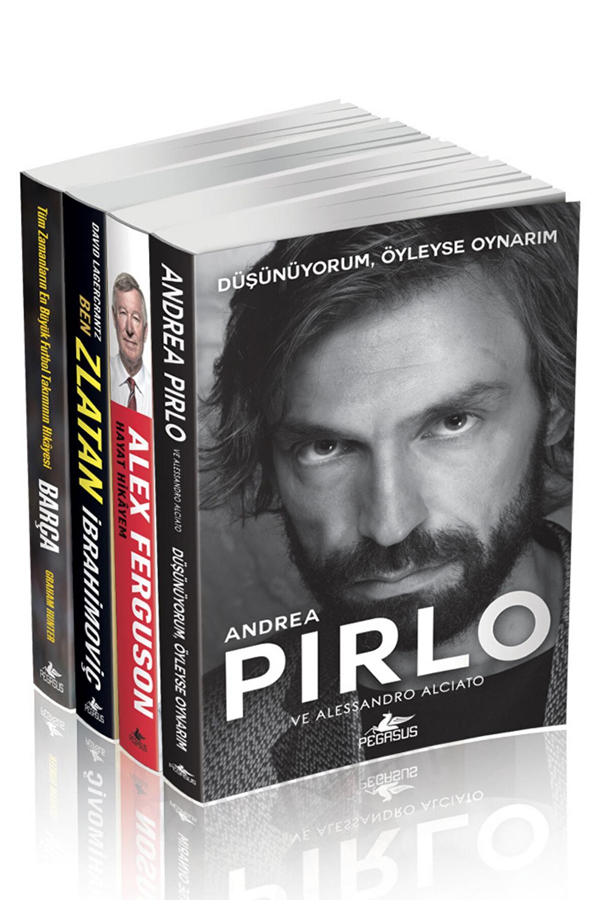 Futbol Efsaneleri 4 Kitap Set – Andrea Pirlo, Alex Ferguson, Zlatan İbrahimoviç, Barça