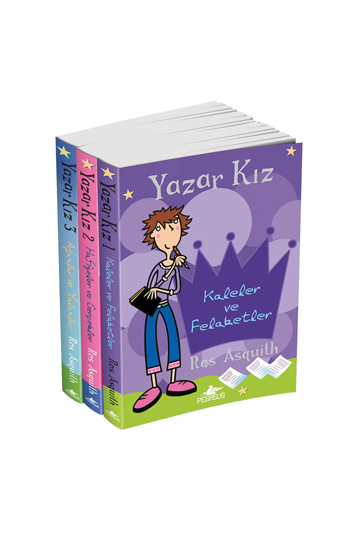 Yazar Kız Serisi Takım Set (3 Kitap) - Ros Asquith