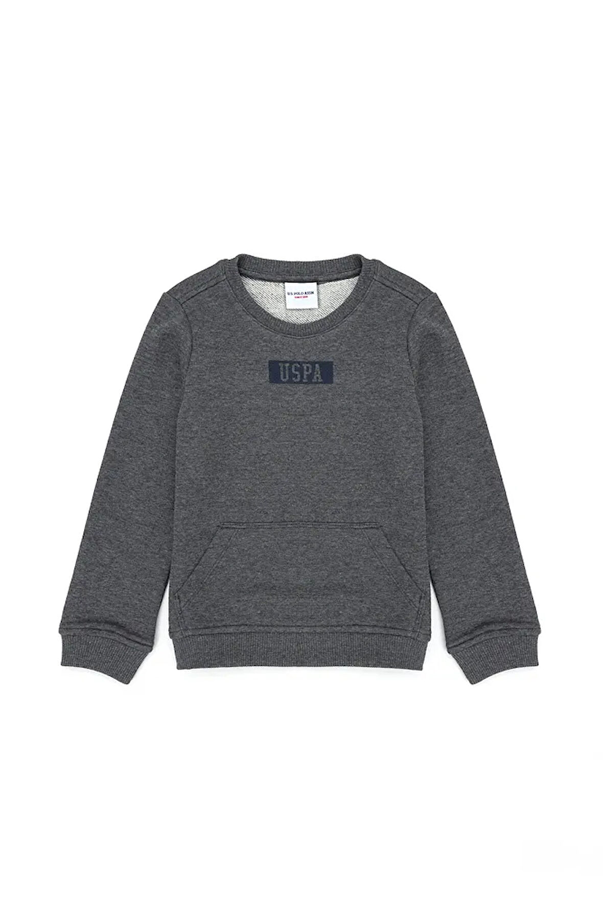 Erkek Çocuk Antrasit Melanj Basic Bisiklet Yaka Sweatshirt 50274408-VR081
