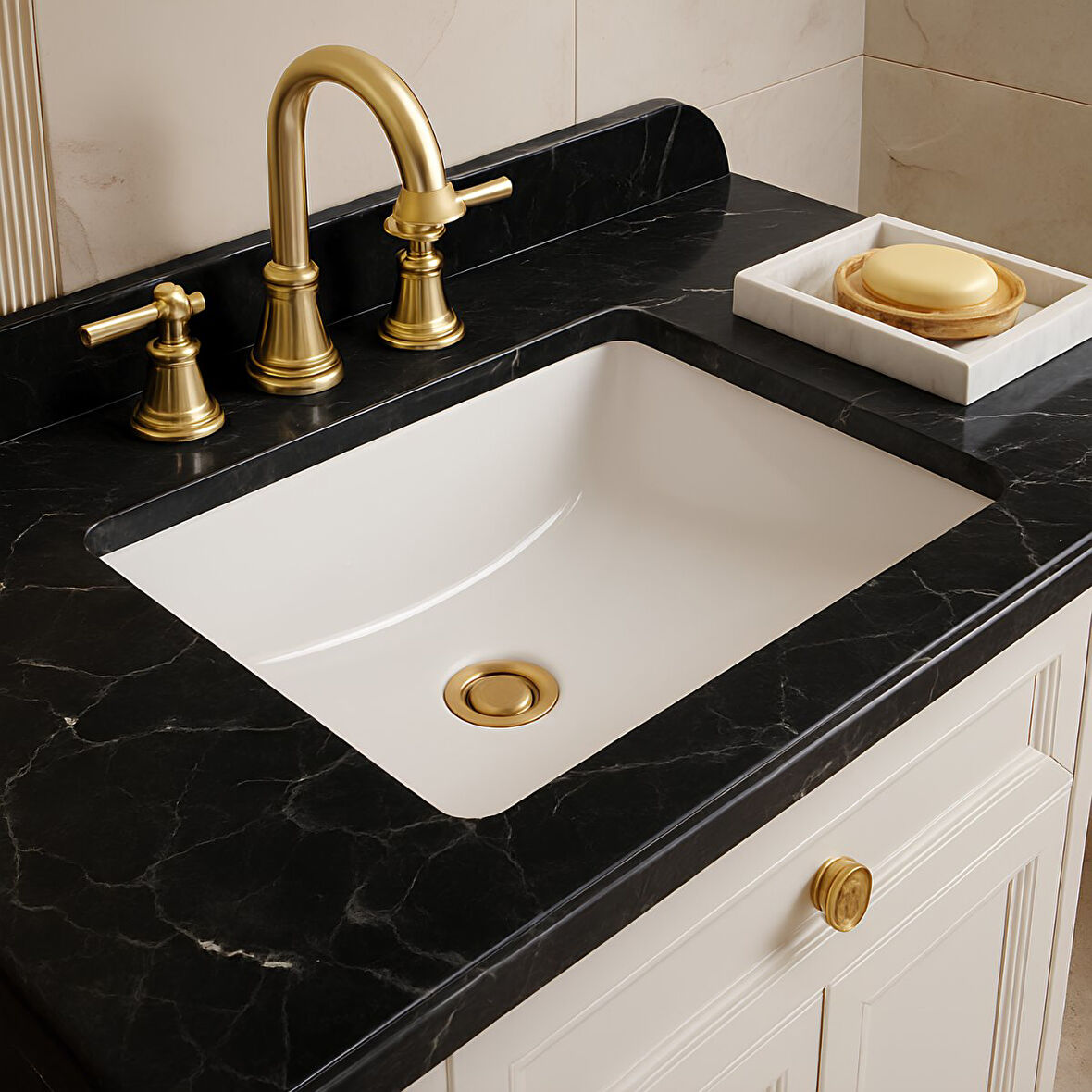 Turavit Hilton Kare Tezgâh Altı Lavabo 41x52 cm 5027