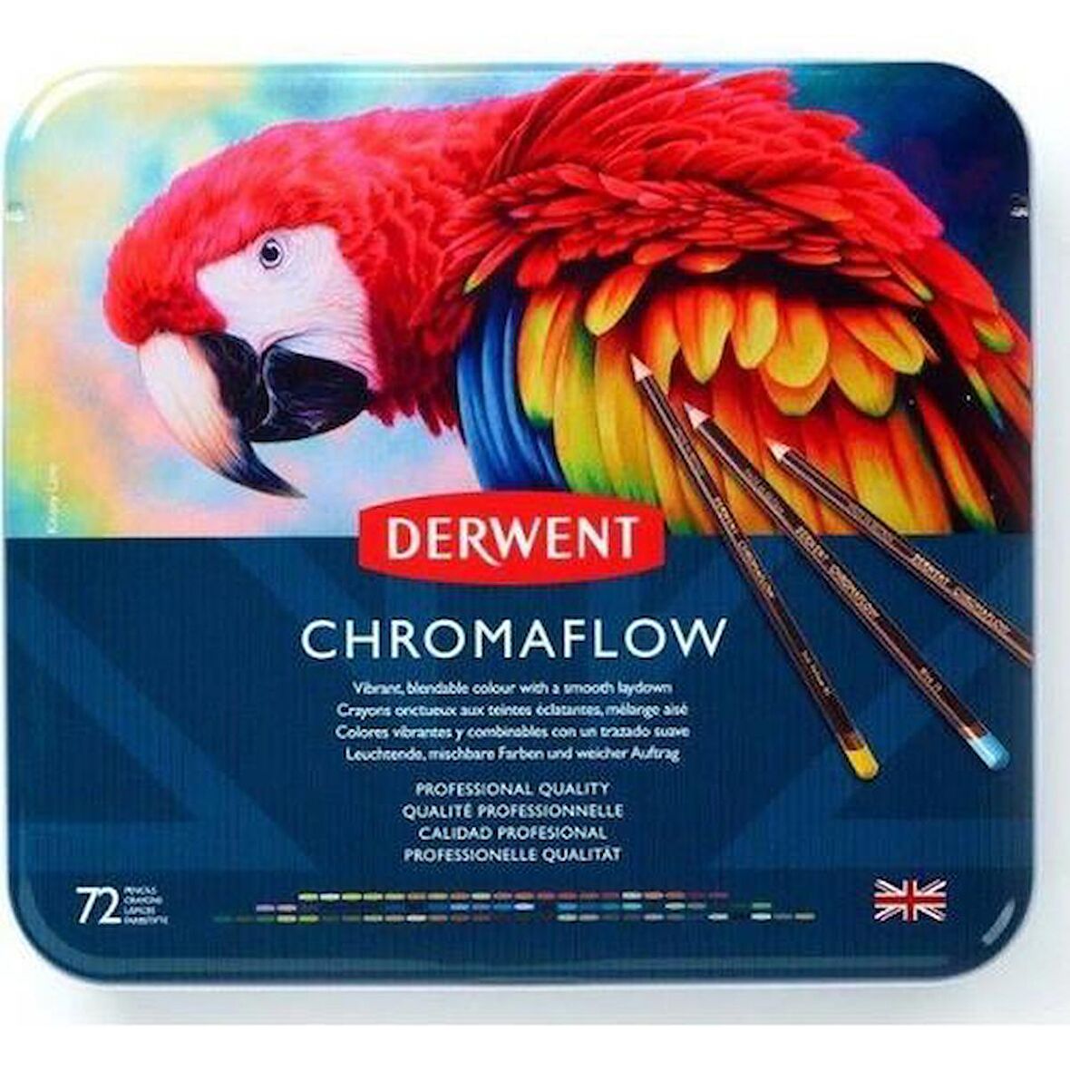 DERWENT CHROMAFLOW 72'Lİ METAL KUTU YENİ