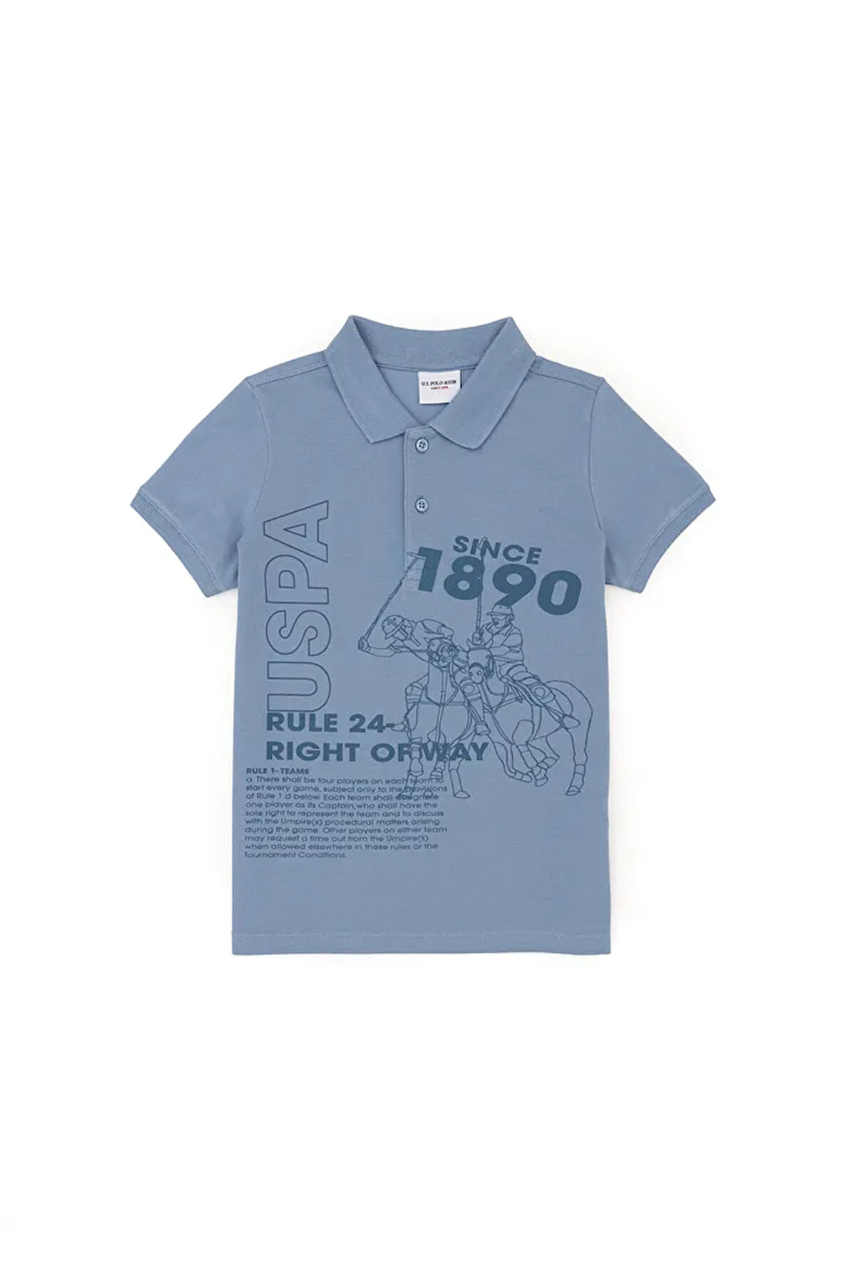 Erkek Çocuk İndigo Polo Yaka Tişört 50288126-VR028