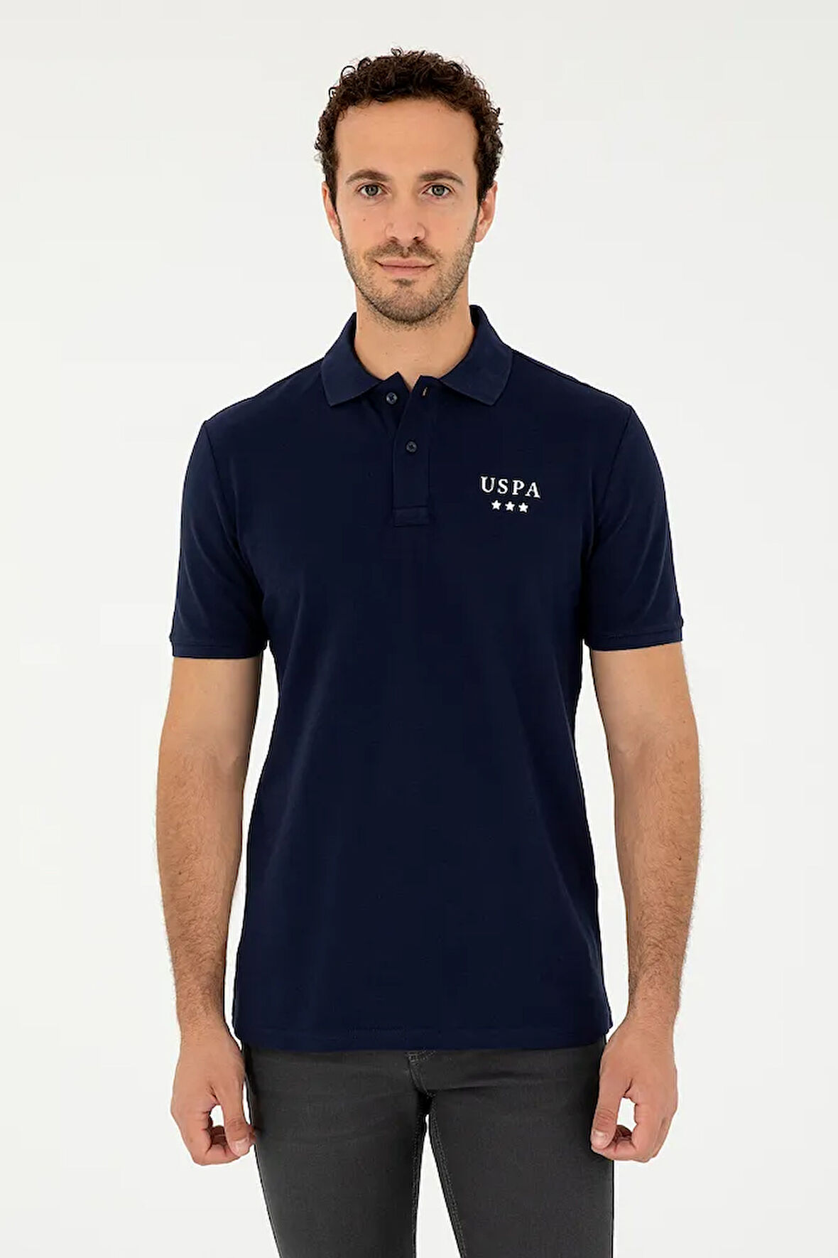 Erkek Regular Fit Polo Yaka Lacivert Tişört 50288504-vr033