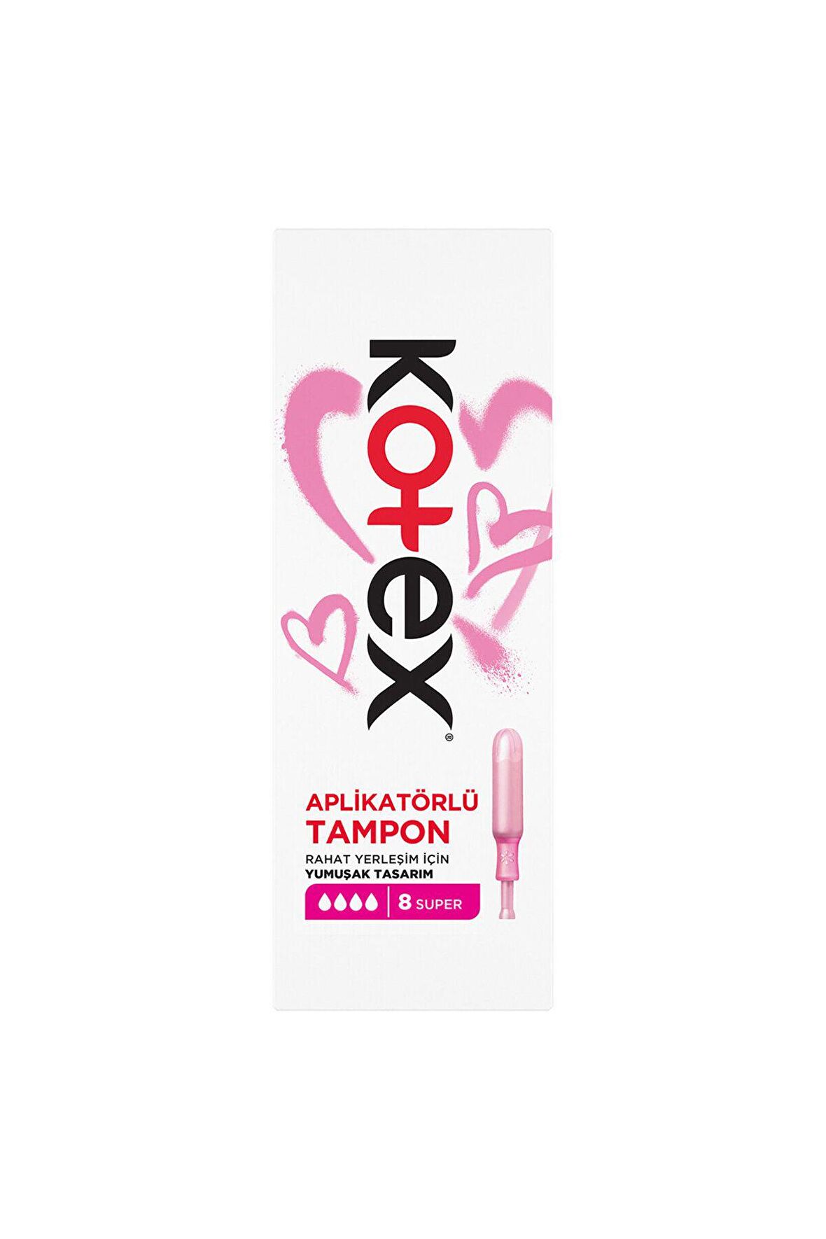 Kotex Aplikatörlü Tampon Süper 8'li