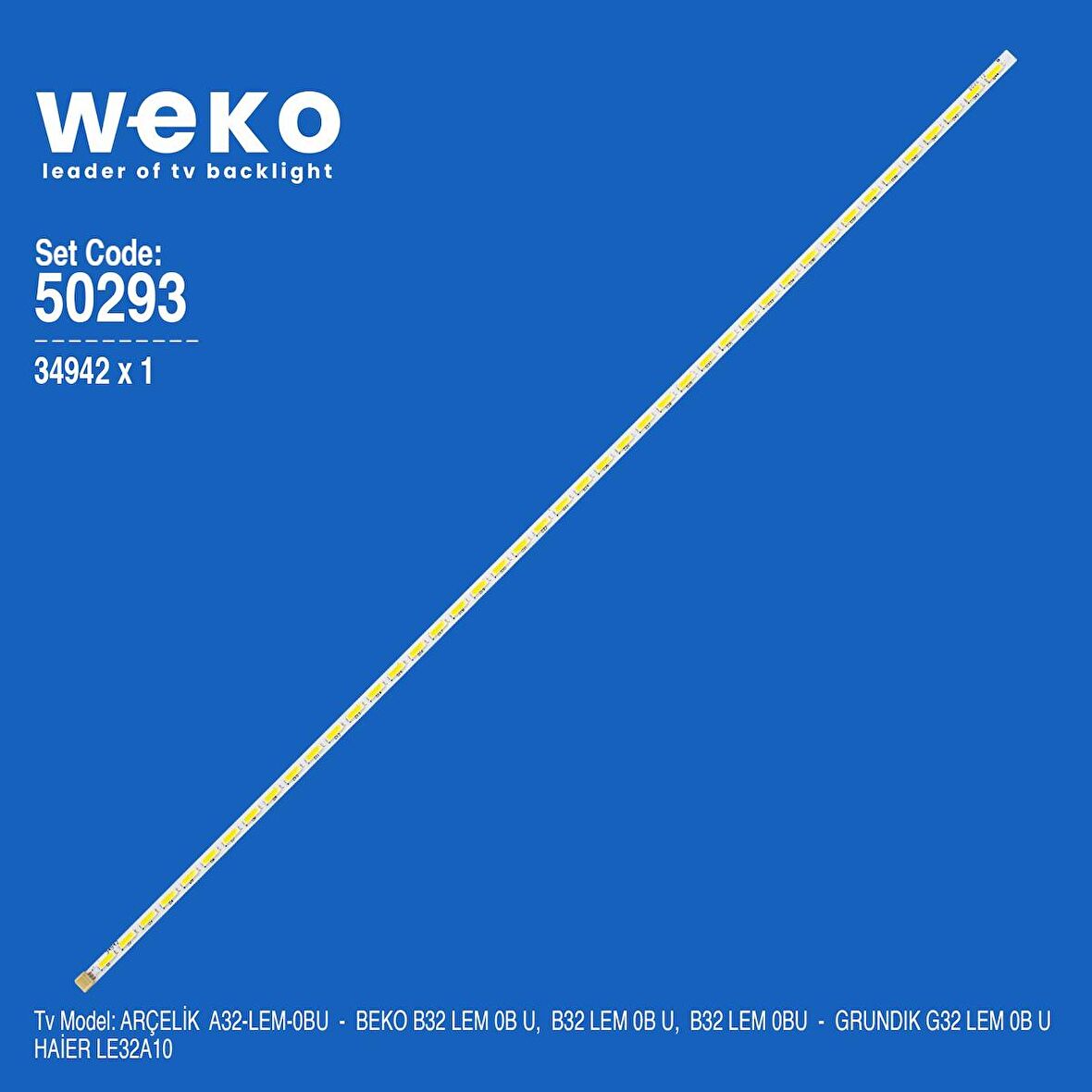 WKSET-5293 34942X1 E243951 LEXTAR MT3151A05  1 ADET LED BAR