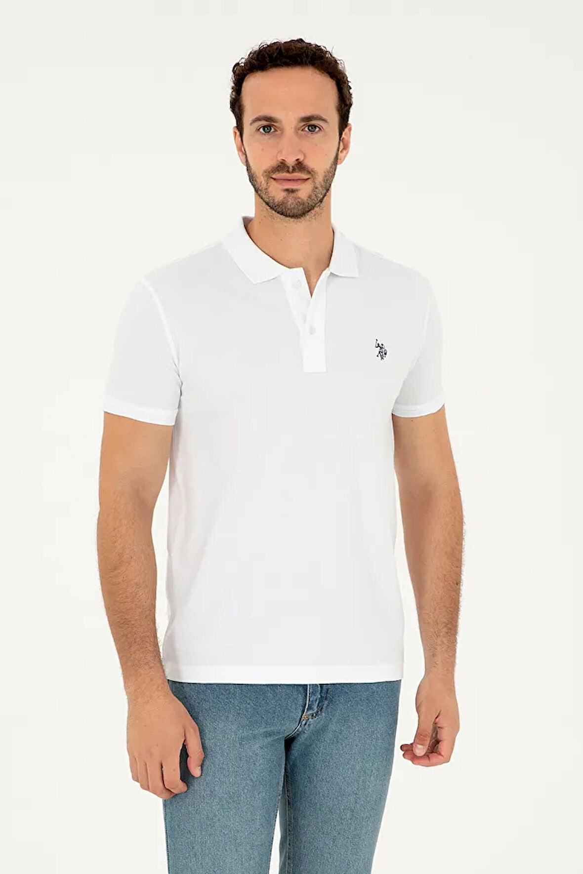 Erkek Beyaz Basic Tişört 50294223-vr013