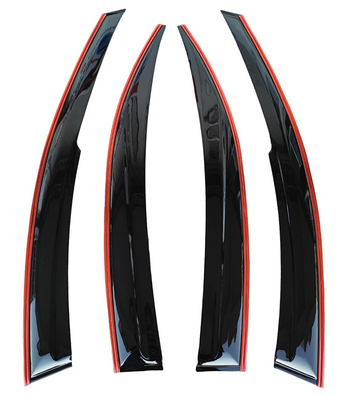 Fiat Egea Sedan Çift Sıra Kırmızı Kromlu Cam Rüzgarlığı