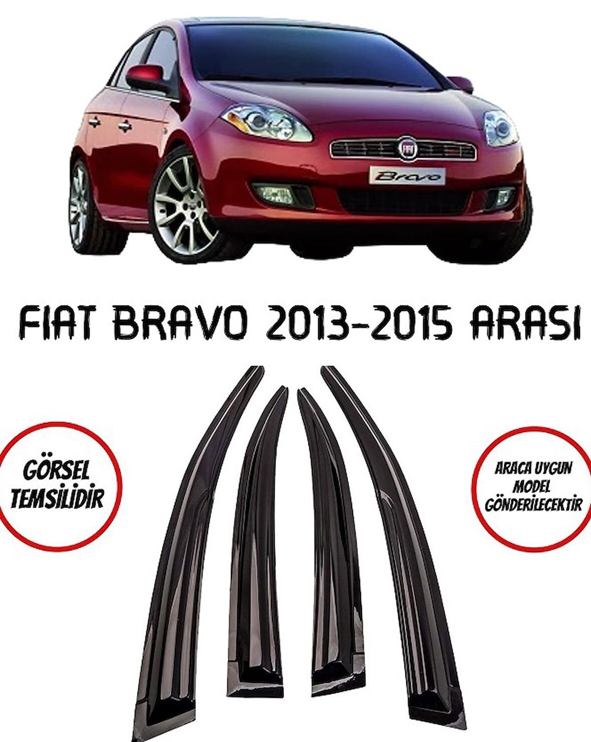 Balp Fiat Bravo Cam Rüzgarlığı 4lü 2013-2015 Arası