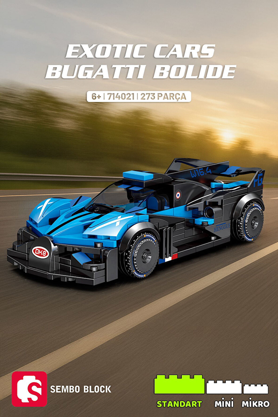 Sembo Block Bugatti Bolide Yapı Bloğu Seti 273 Parça