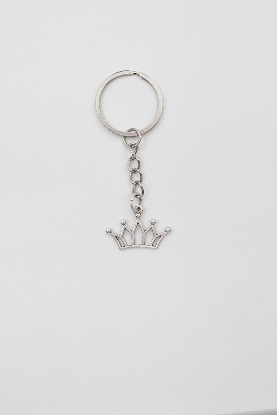 Taç Anahtarlık - Antik Gümüş Kaplama - Kadın Erkek