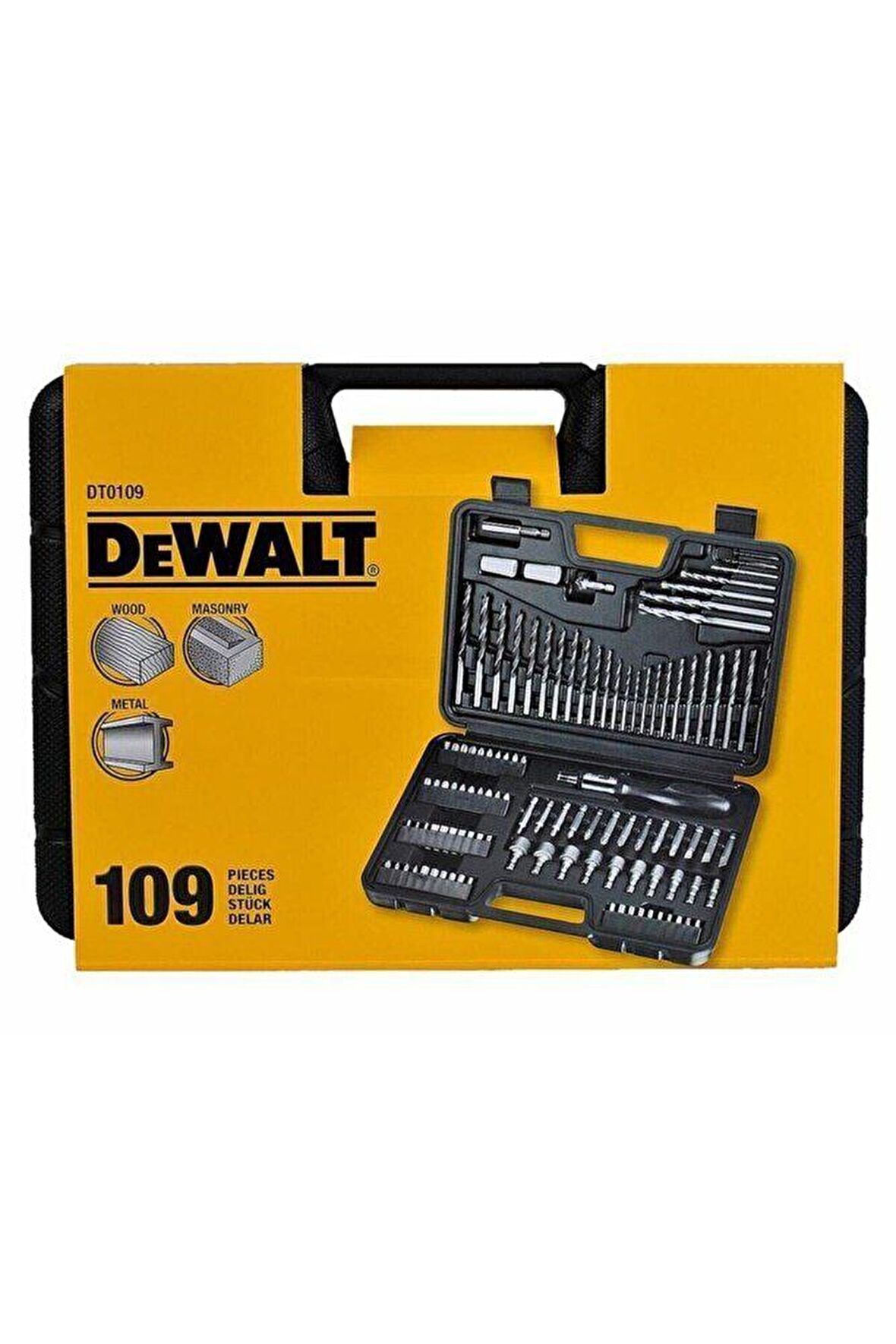 Dewalt DT0109 109 Parça Delme ve Vidalama Aksesuar Seti