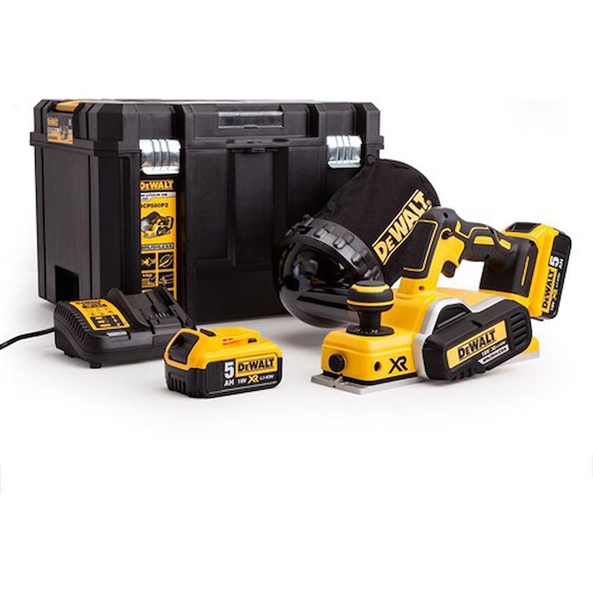 Dewalt DCP580P2-QW 18Volt / 5.0Ah Li-Ion Çift Akülü Profesyonel Planya